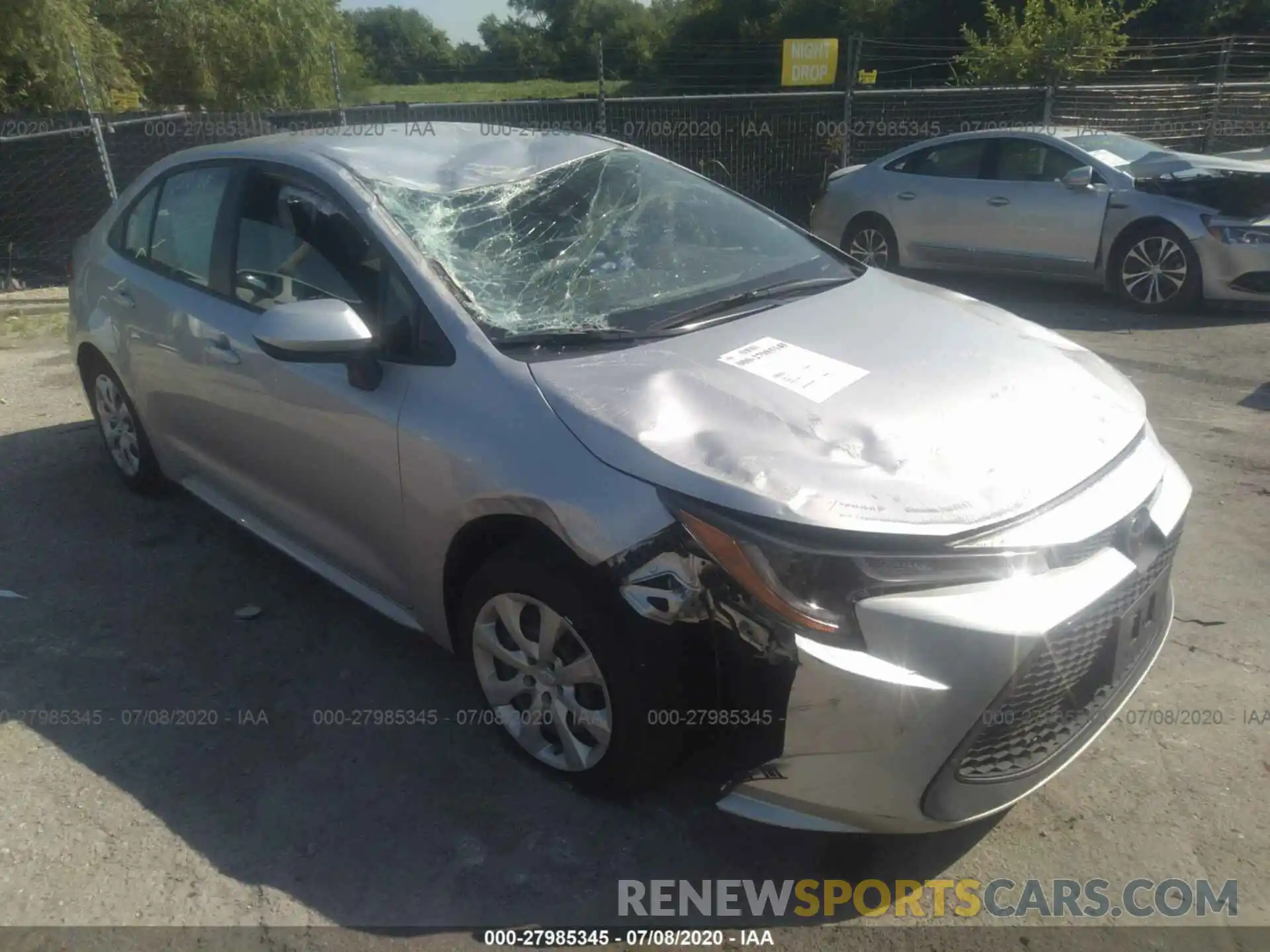 1 Photograph of a damaged car JTDEPRAE4LJ046333 TOYOTA COROLLA 2020