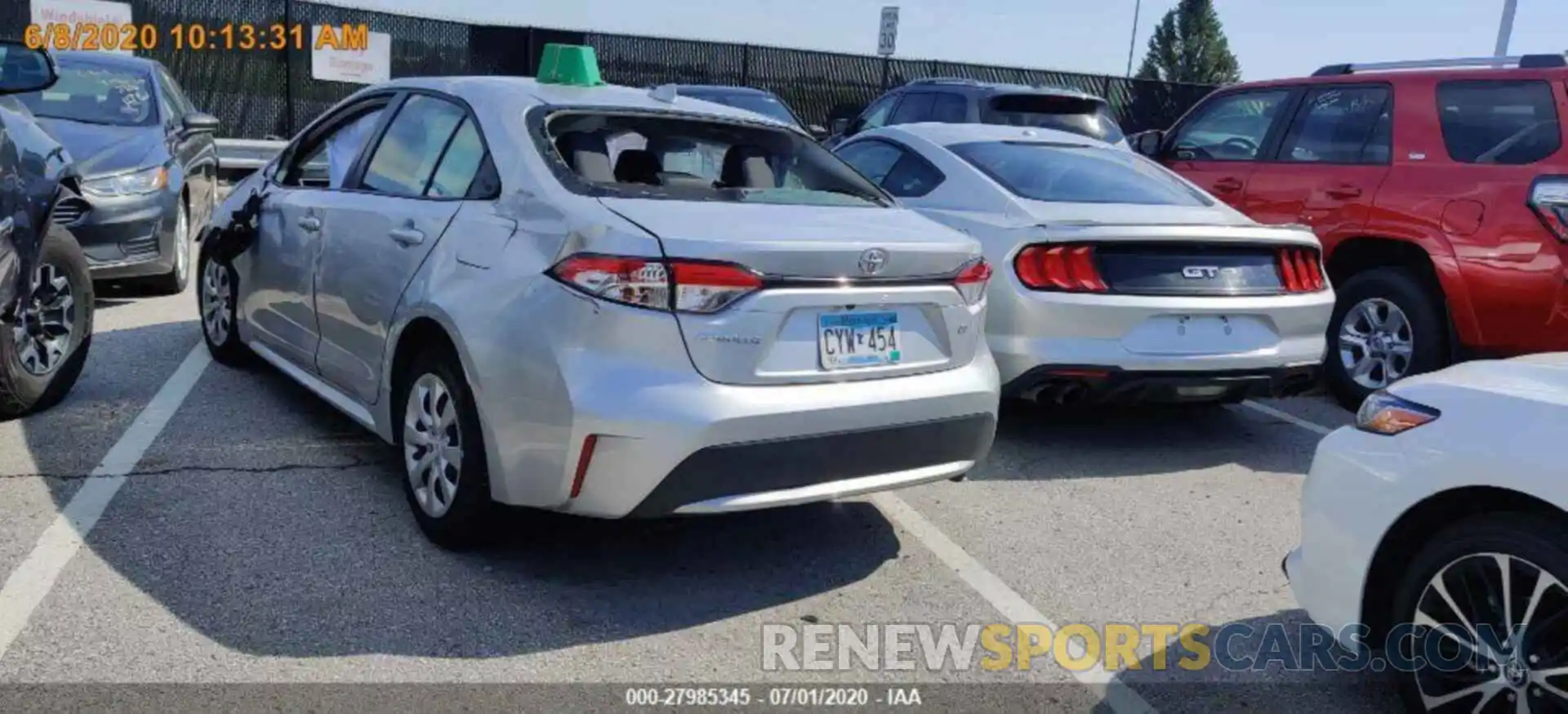 15 Photograph of a damaged car JTDEPRAE4LJ046333 TOYOTA COROLLA 2020