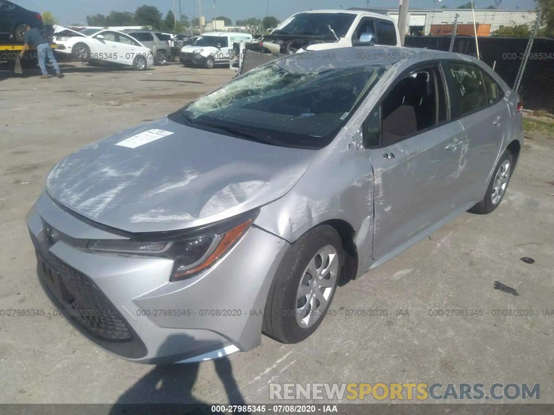 2 Photograph of a damaged car JTDEPRAE4LJ046333 TOYOTA COROLLA 2020