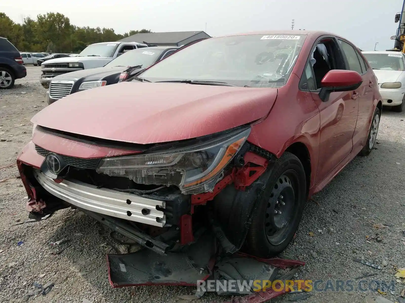 2 Photograph of a damaged car JTDEPRAE4LJ046350 TOYOTA COROLLA 2020