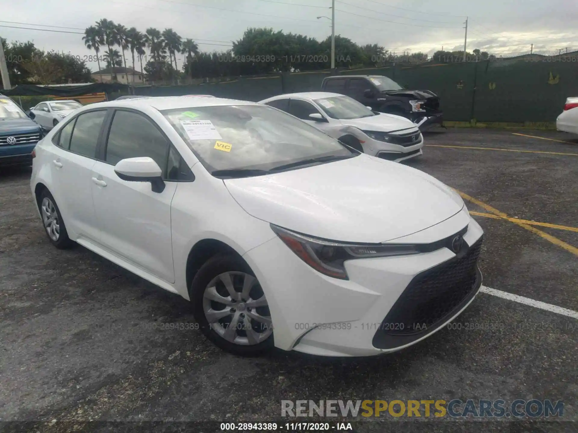 1 Photograph of a damaged car JTDEPRAE4LJ046736 TOYOTA COROLLA 2020