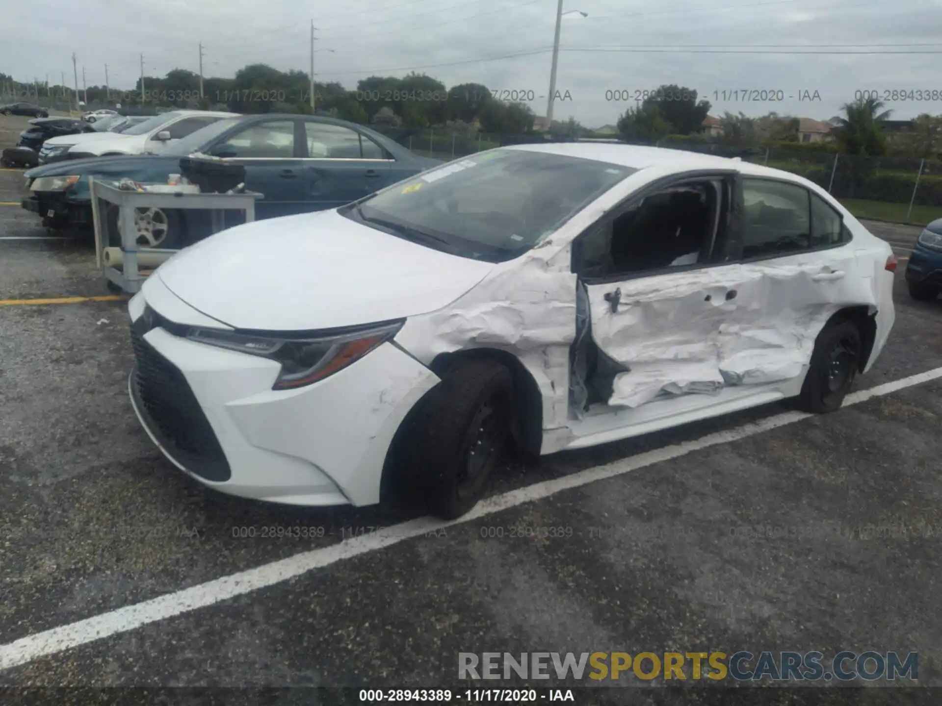 2 Photograph of a damaged car JTDEPRAE4LJ046736 TOYOTA COROLLA 2020