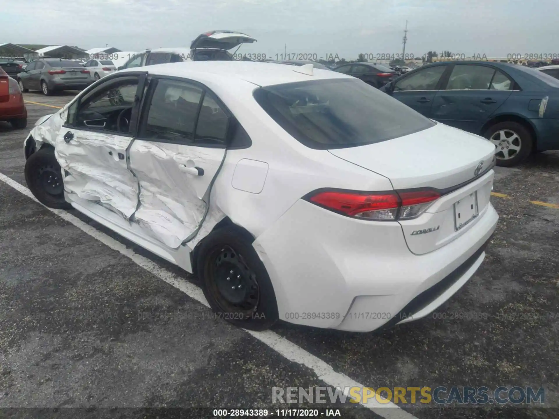 3 Photograph of a damaged car JTDEPRAE4LJ046736 TOYOTA COROLLA 2020