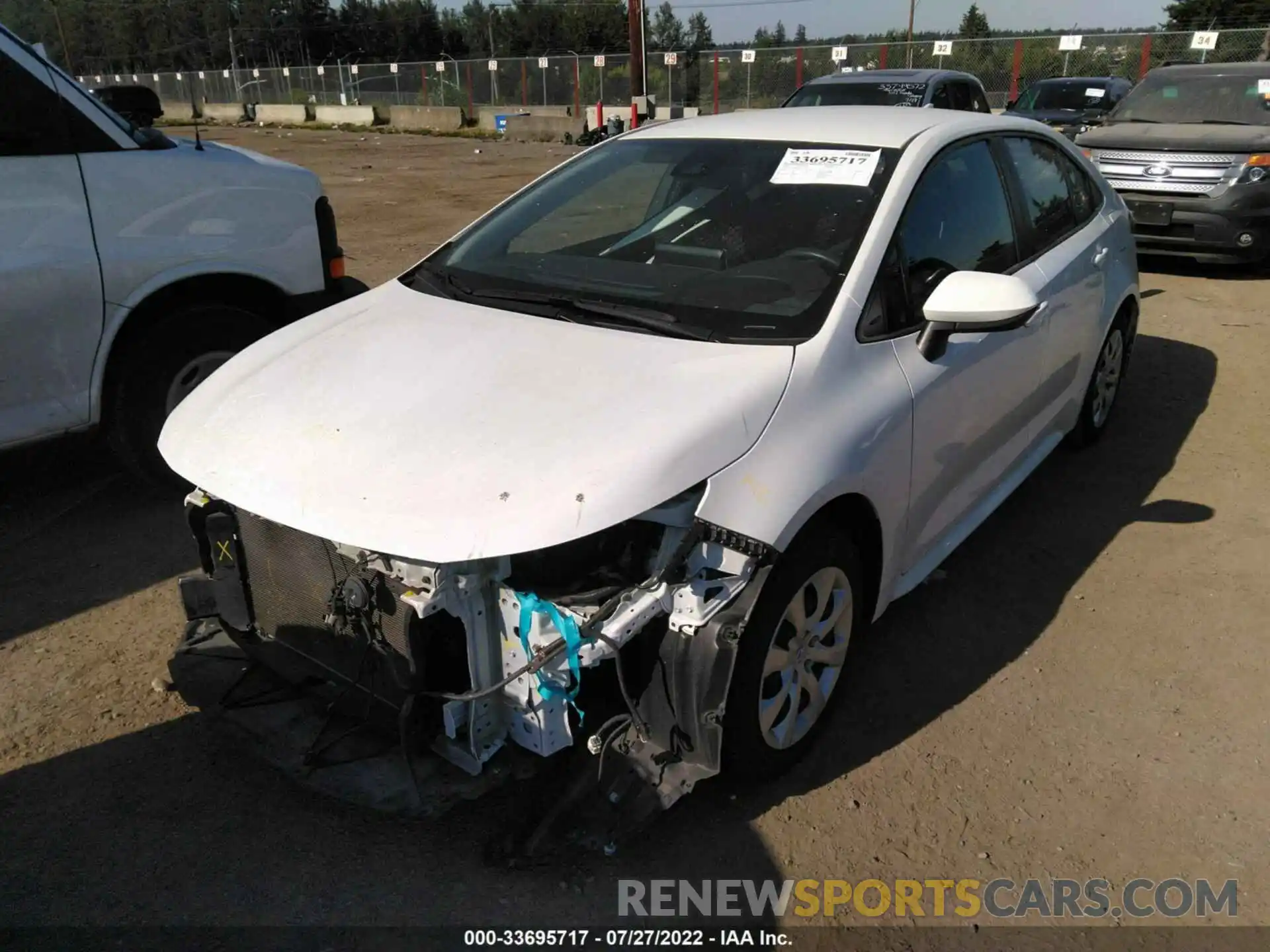 2 Photograph of a damaged car JTDEPRAE4LJ047420 TOYOTA COROLLA 2020