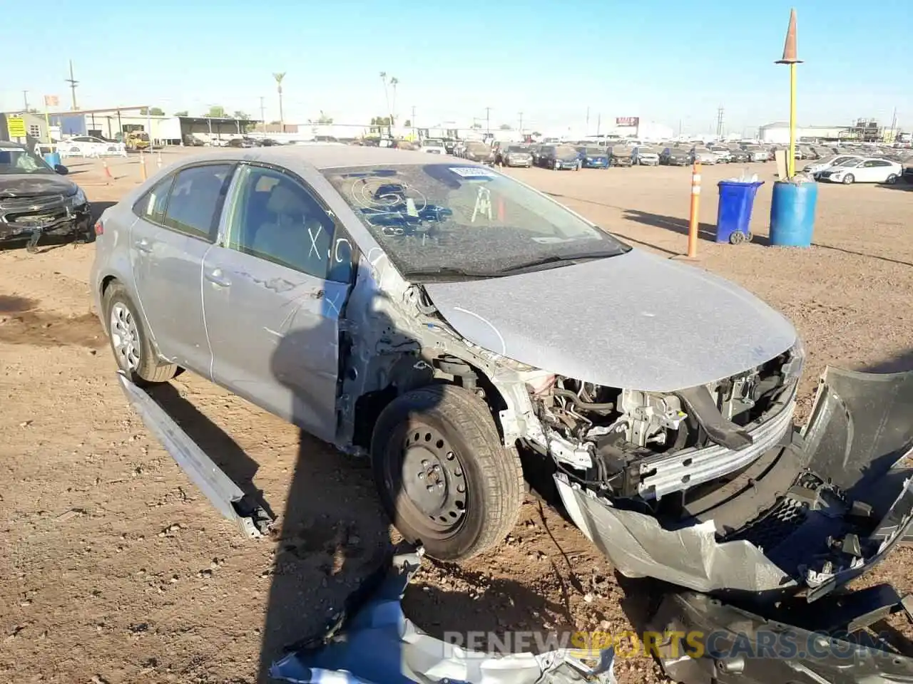 1 Photograph of a damaged car JTDEPRAE4LJ047434 TOYOTA COROLLA 2020