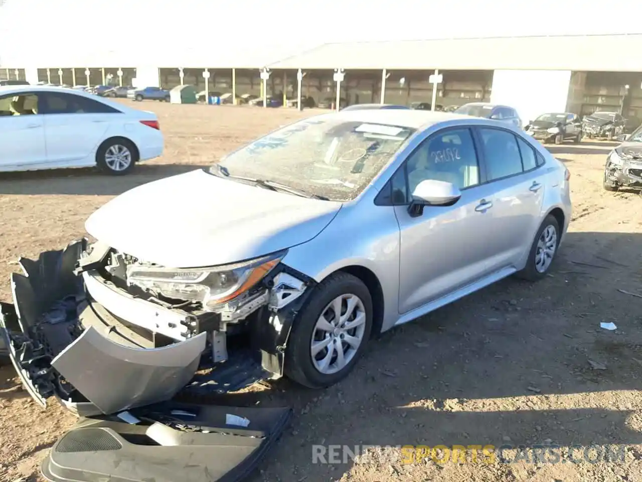 2 Photograph of a damaged car JTDEPRAE4LJ047434 TOYOTA COROLLA 2020