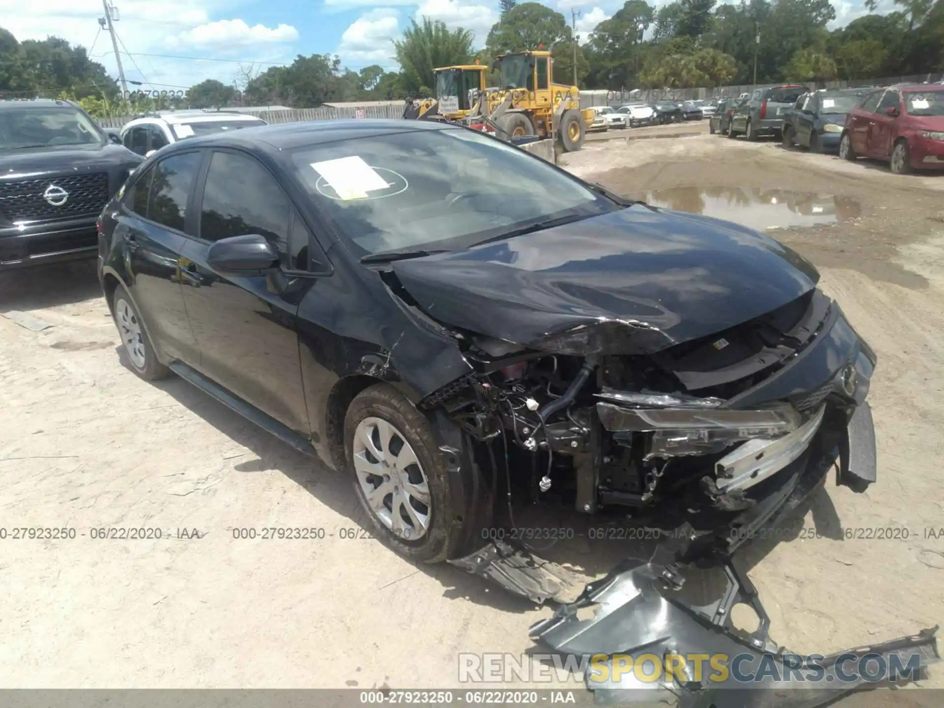 1 Photograph of a damaged car JTDEPRAE4LJ048017 TOYOTA COROLLA 2020