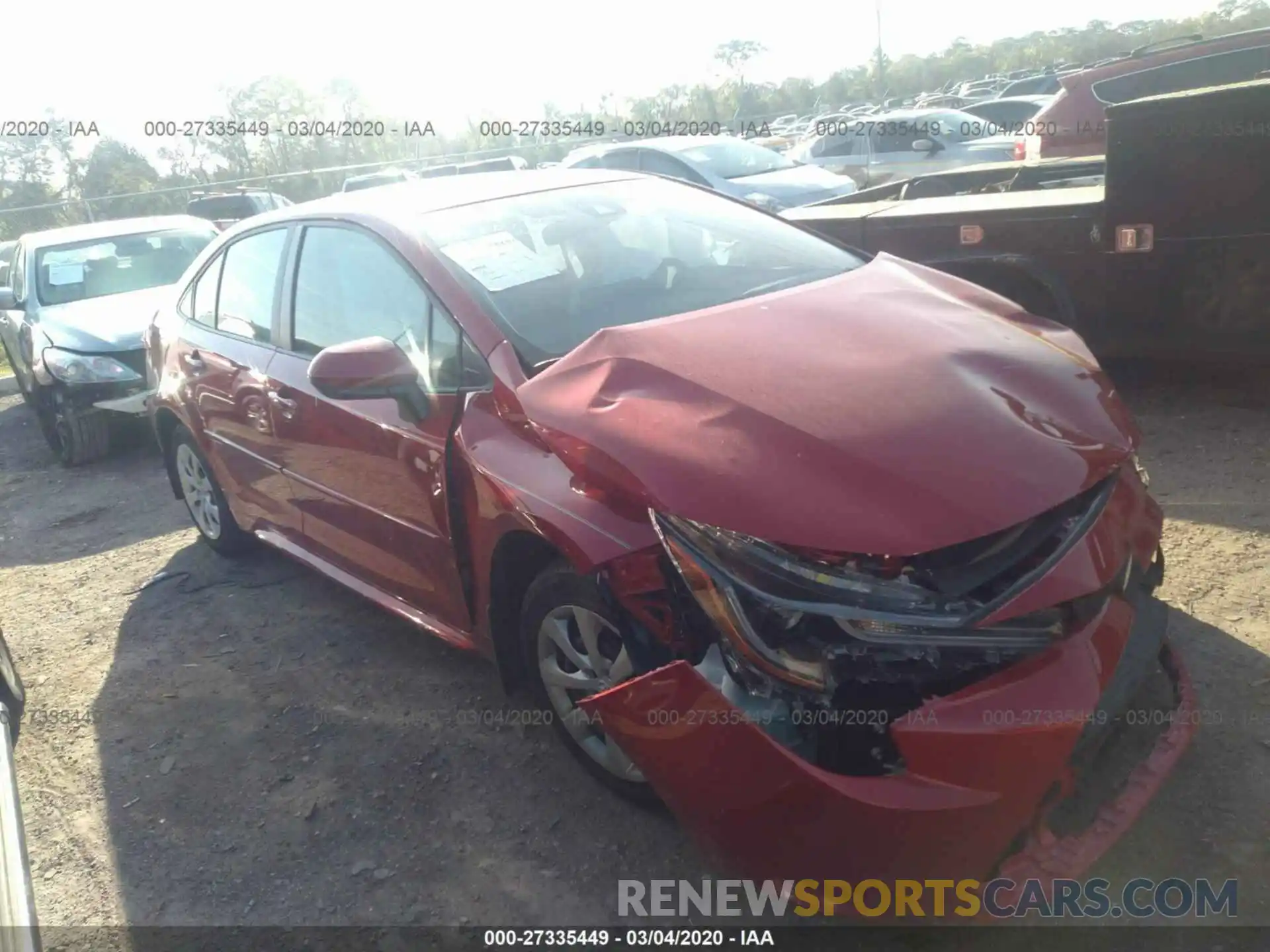 1 Photograph of a damaged car JTDEPRAE4LJ048275 TOYOTA COROLLA 2020