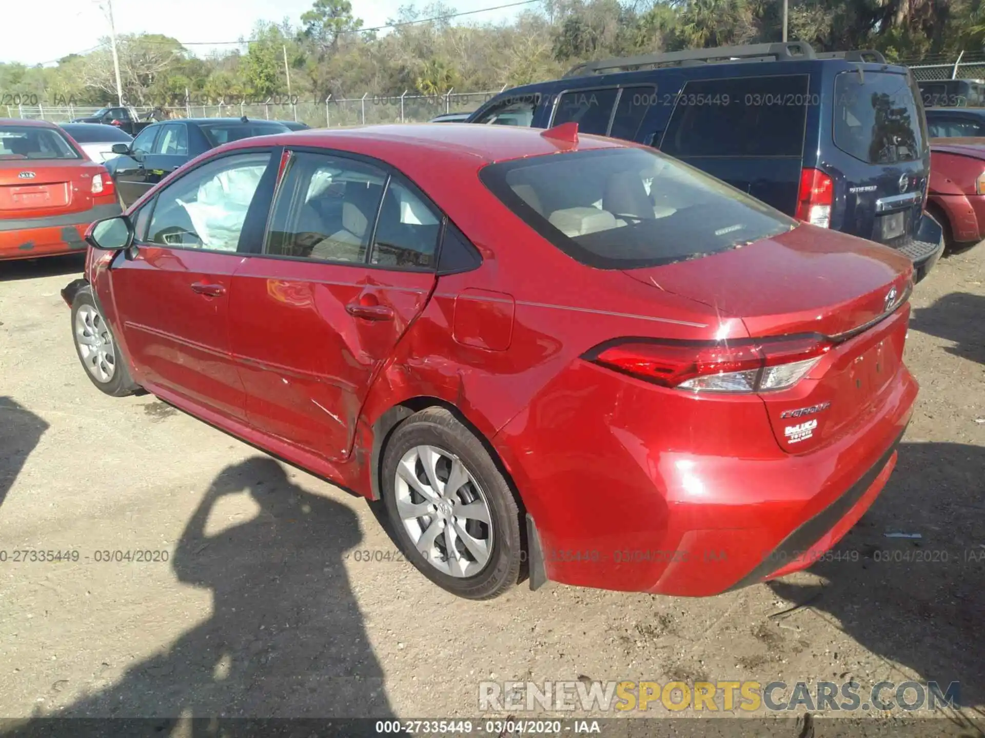 3 Photograph of a damaged car JTDEPRAE4LJ048275 TOYOTA COROLLA 2020