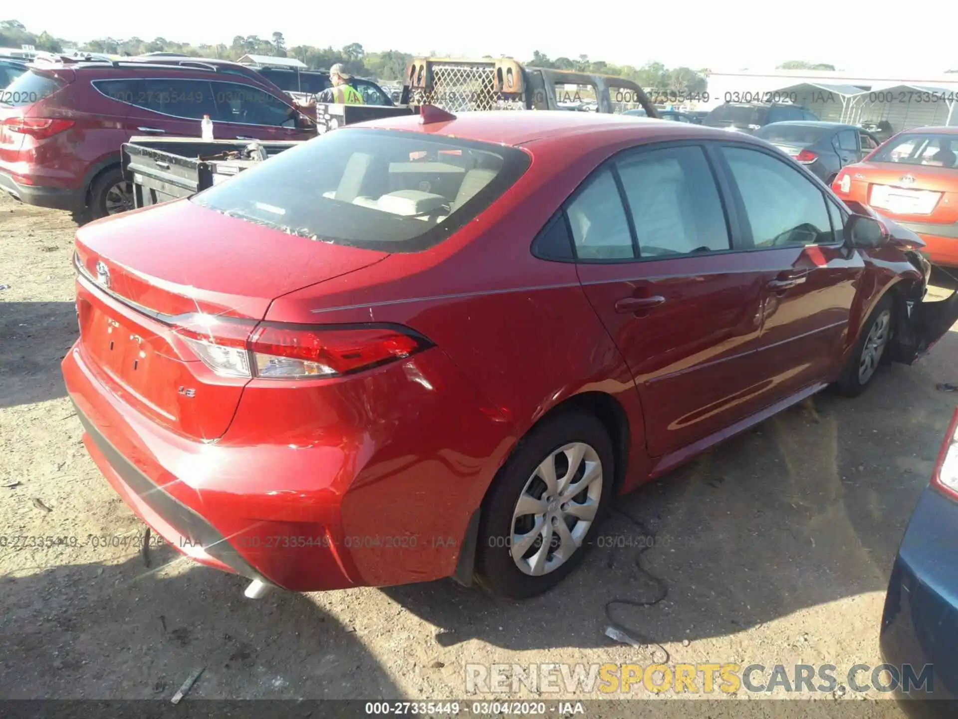 4 Photograph of a damaged car JTDEPRAE4LJ048275 TOYOTA COROLLA 2020