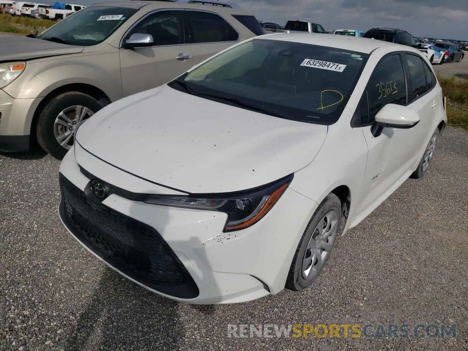 2 Photograph of a damaged car JTDEPRAE4LJ048387 TOYOTA COROLLA 2020