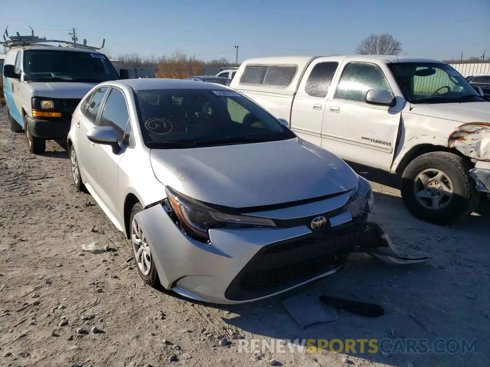 1 Photograph of a damaged car JTDEPRAE4LJ049006 TOYOTA COROLLA 2020