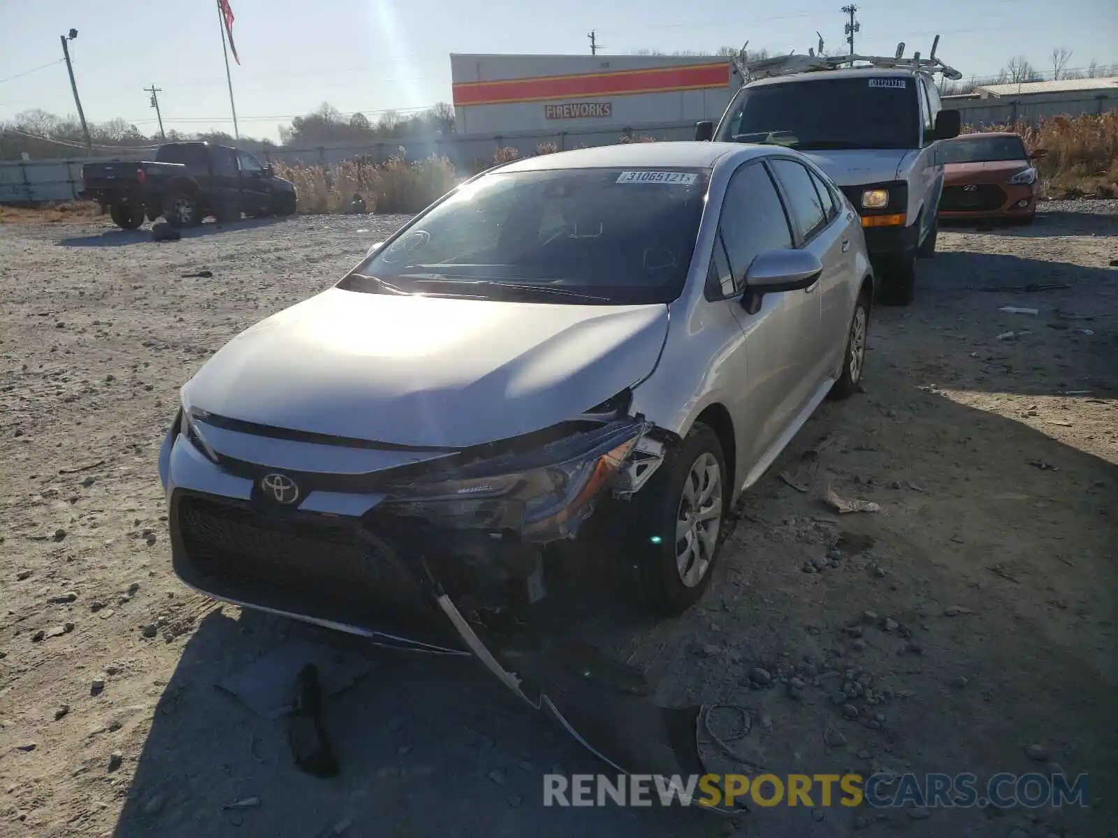 2 Photograph of a damaged car JTDEPRAE4LJ049006 TOYOTA COROLLA 2020