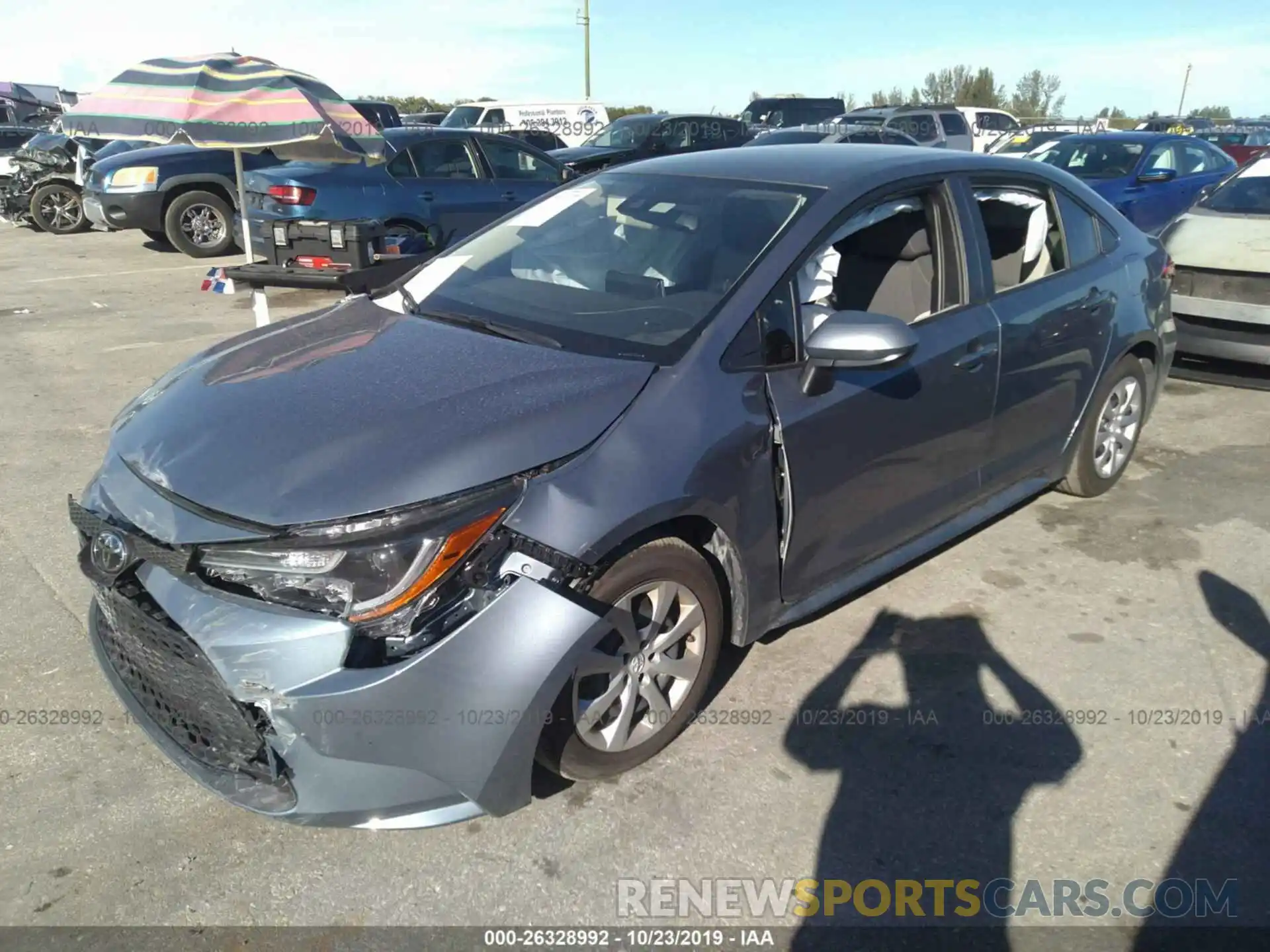 2 Photograph of a damaged car JTDEPRAE4LJ049622 TOYOTA COROLLA 2020