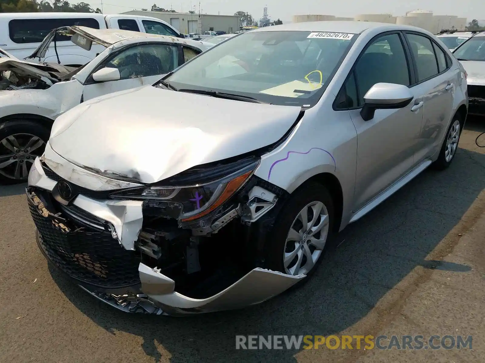 2 Photograph of a damaged car JTDEPRAE4LJ050155 TOYOTA COROLLA 2020