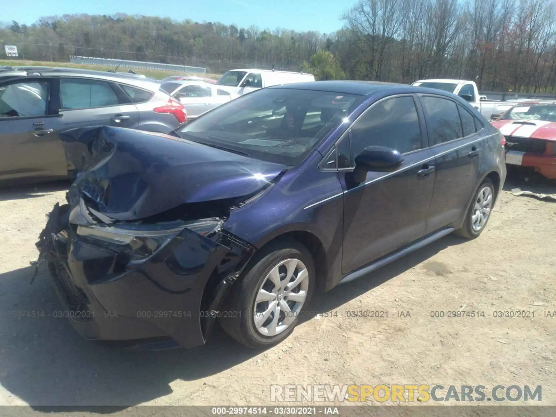 2 Photograph of a damaged car JTDEPRAE4LJ050639 TOYOTA COROLLA 2020