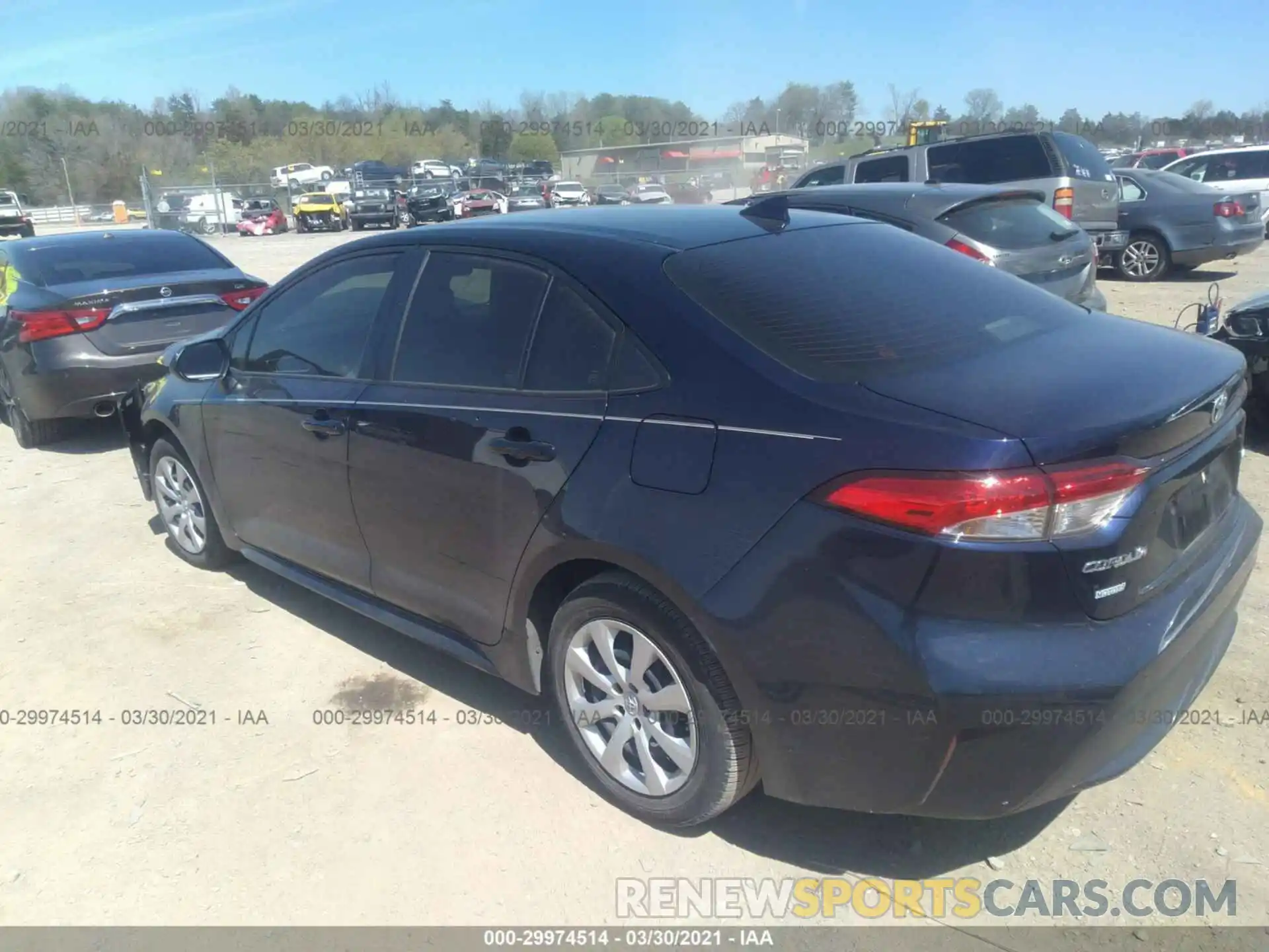 3 Photograph of a damaged car JTDEPRAE4LJ050639 TOYOTA COROLLA 2020