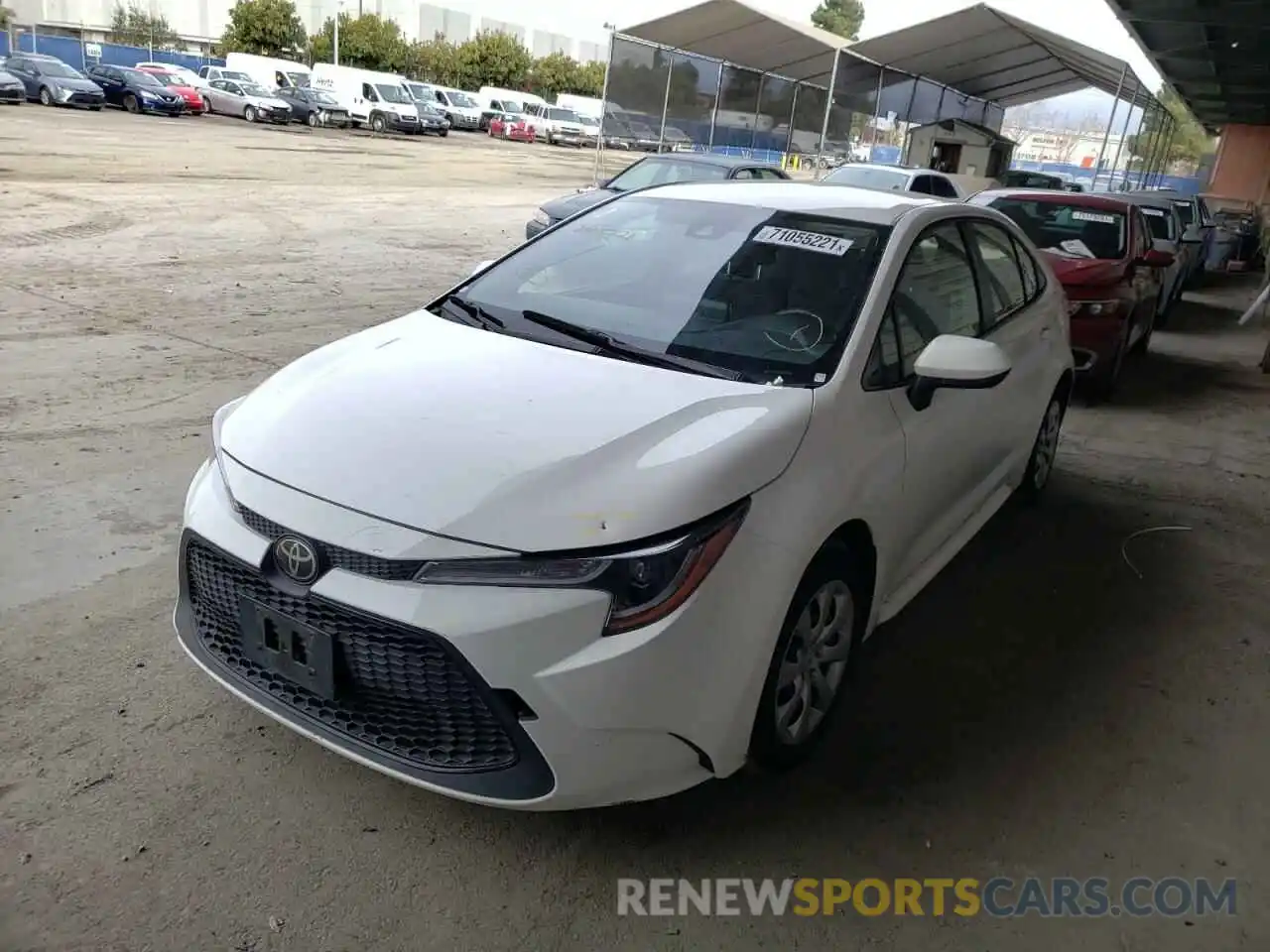 2 Photograph of a damaged car JTDEPRAE4LJ051340 TOYOTA COROLLA 2020