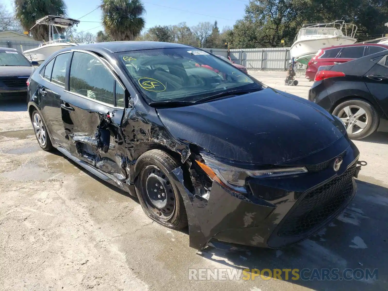 1 Photograph of a damaged car JTDEPRAE4LJ051970 TOYOTA COROLLA 2020