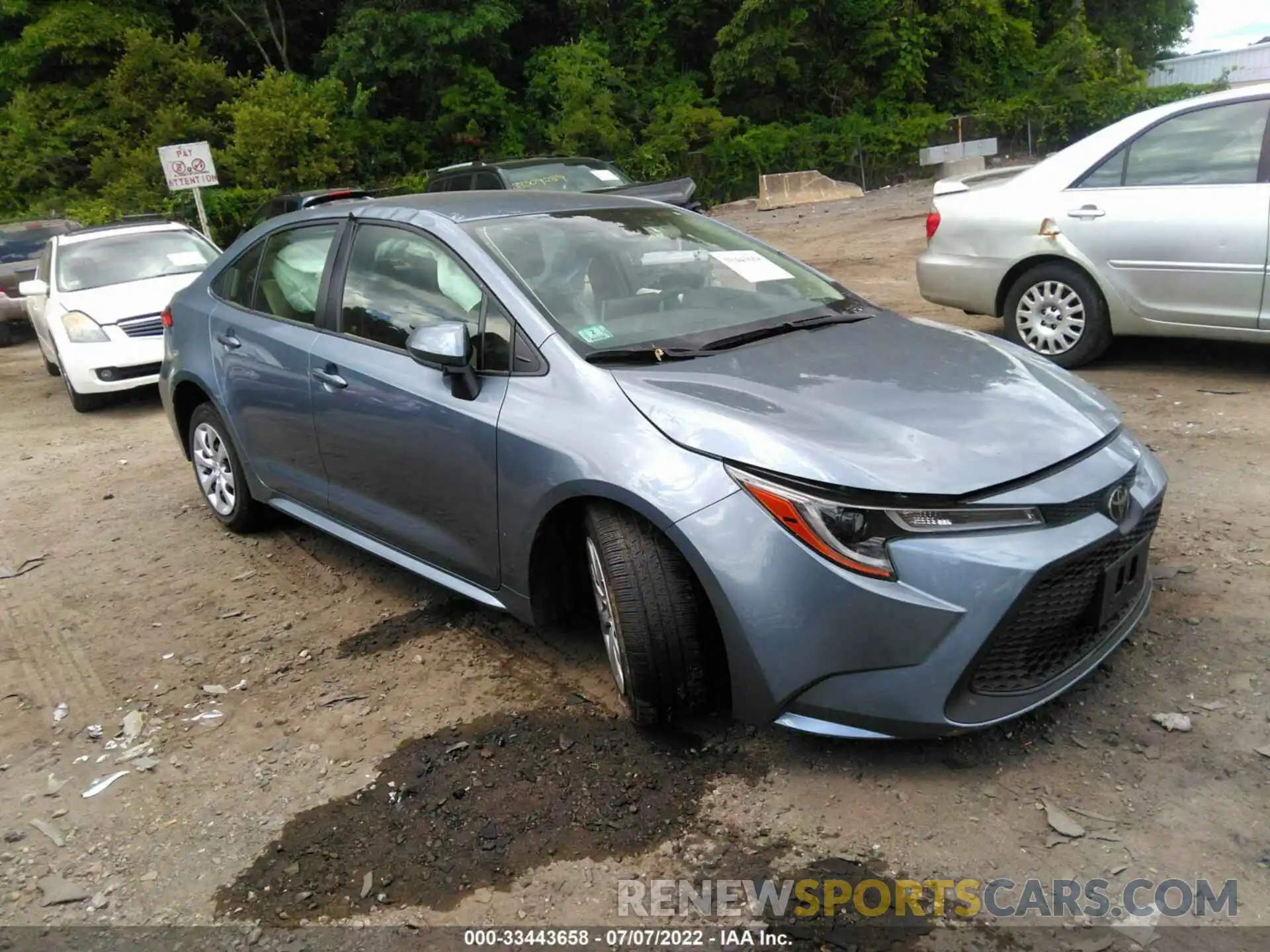 1 Photograph of a damaged car JTDEPRAE4LJ052391 TOYOTA COROLLA 2020