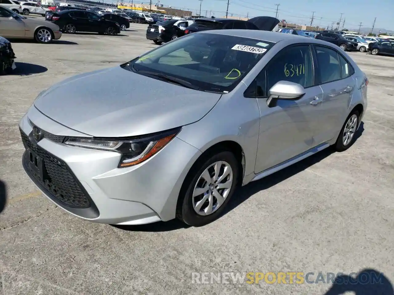 2 Photograph of a damaged car JTDEPRAE4LJ052567 TOYOTA COROLLA 2020