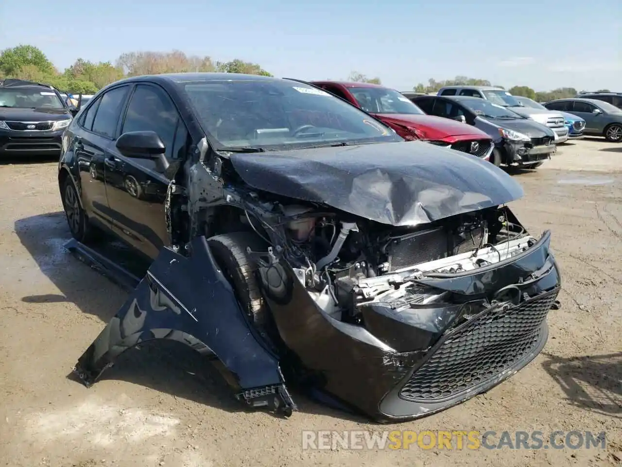 1 Photograph of a damaged car JTDEPRAE4LJ052617 TOYOTA COROLLA 2020