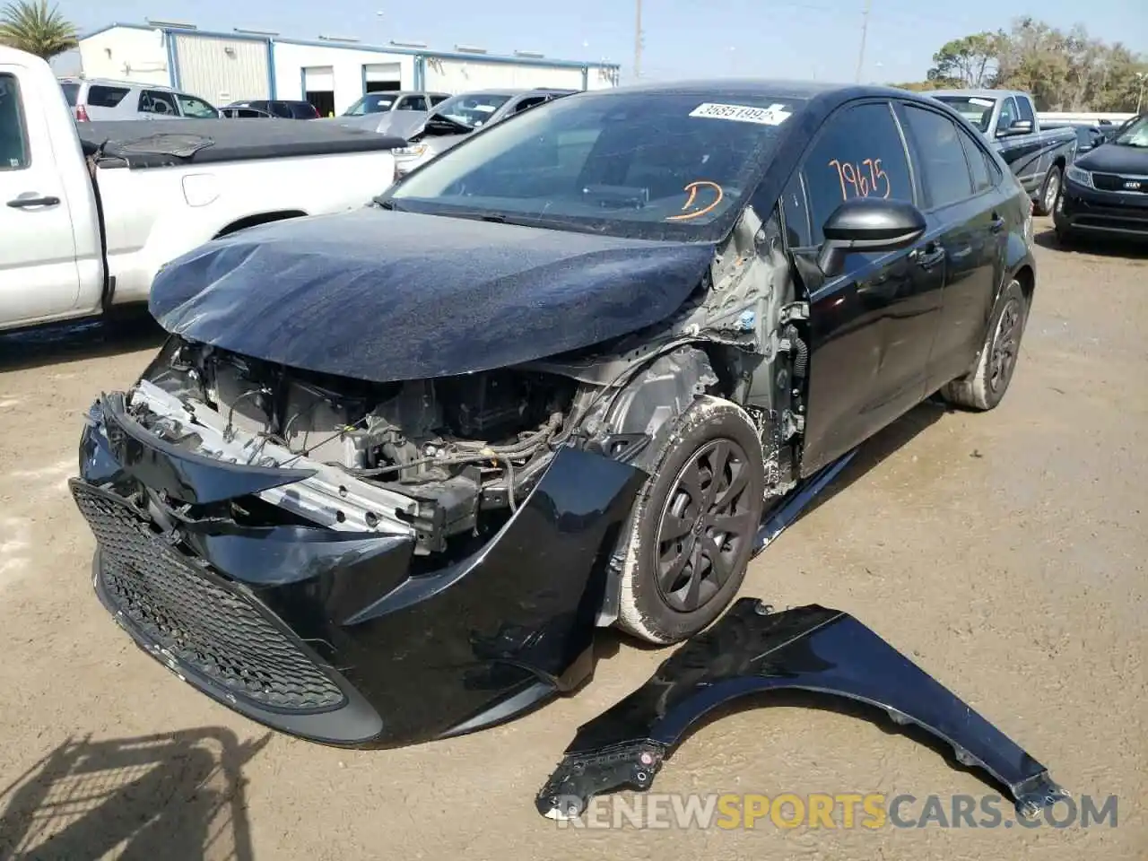 2 Photograph of a damaged car JTDEPRAE4LJ052617 TOYOTA COROLLA 2020