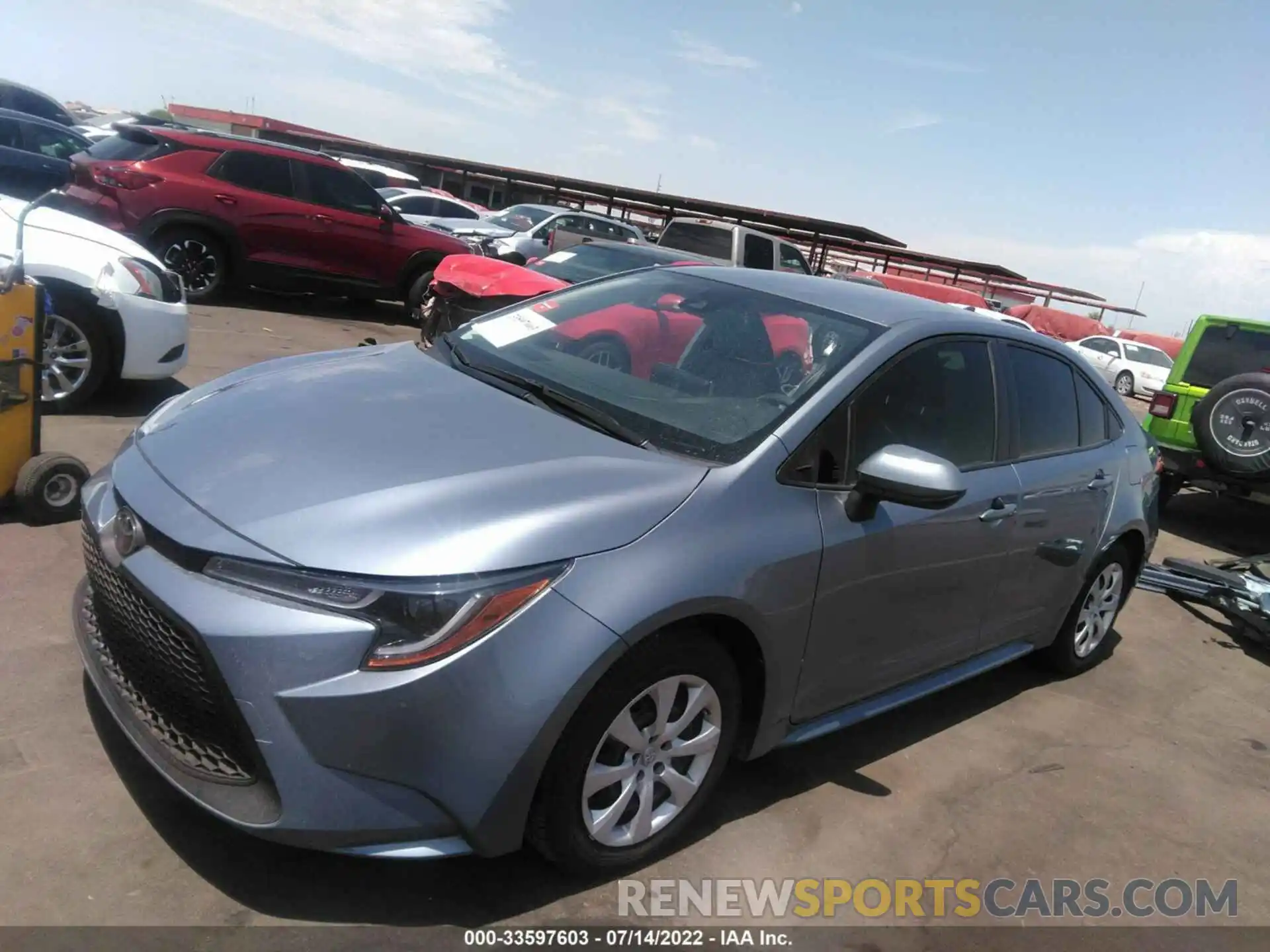 2 Photograph of a damaged car JTDEPRAE4LJ052746 TOYOTA COROLLA 2020