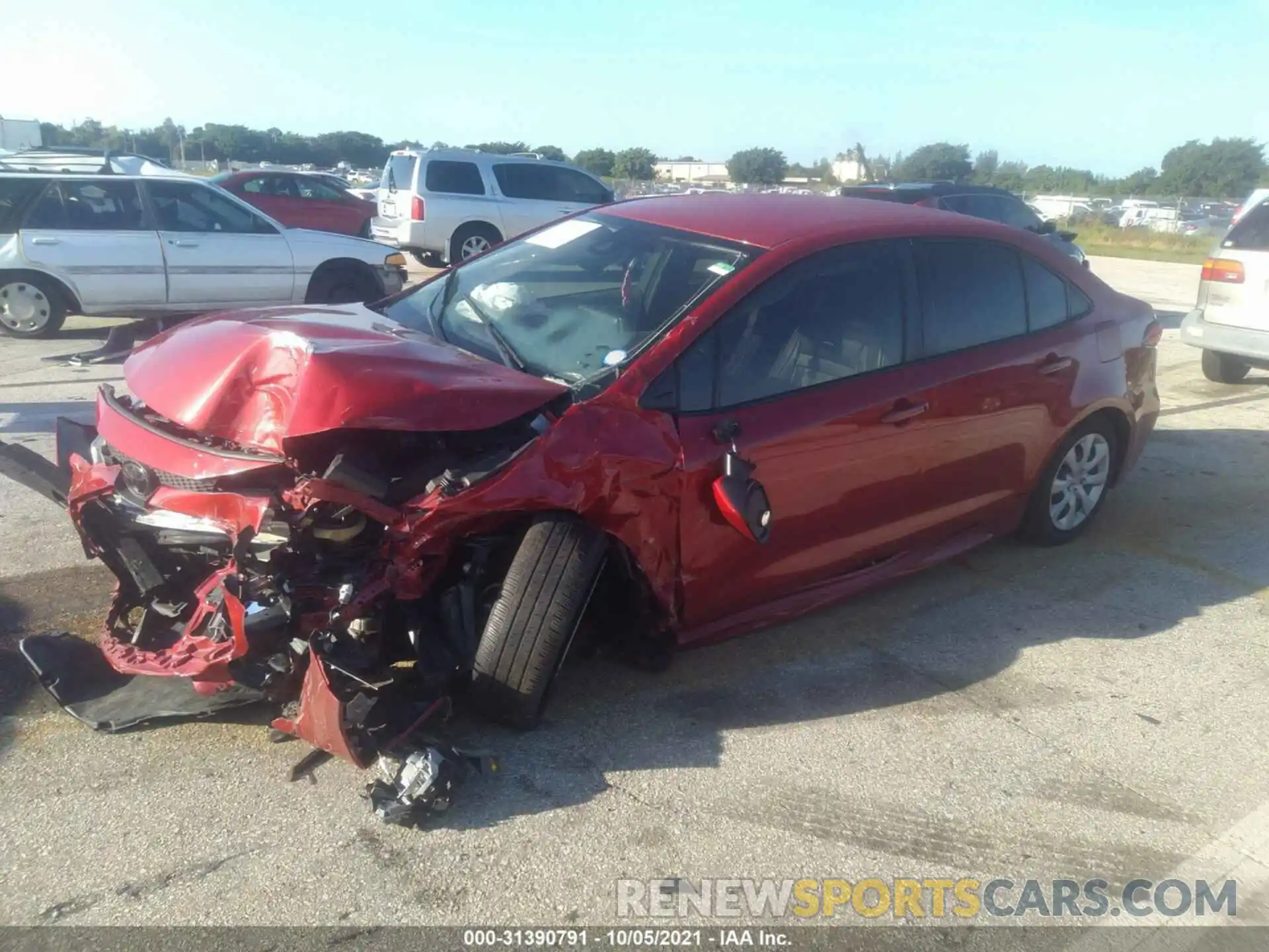 2 Photograph of a damaged car JTDEPRAE4LJ052777 TOYOTA COROLLA 2020