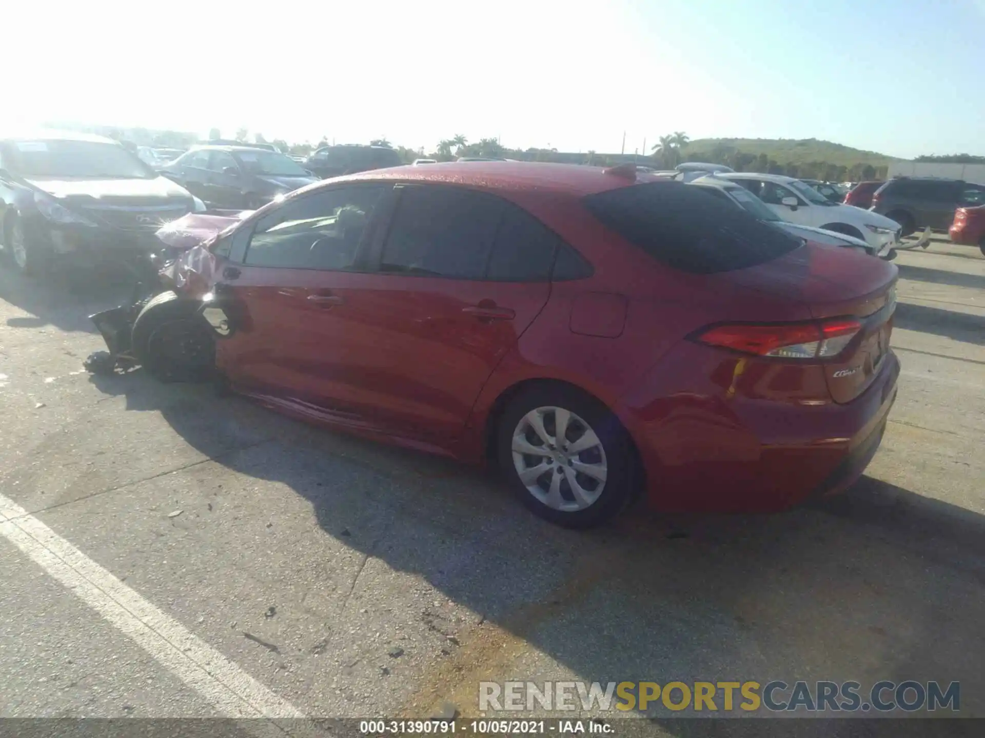 3 Photograph of a damaged car JTDEPRAE4LJ052777 TOYOTA COROLLA 2020