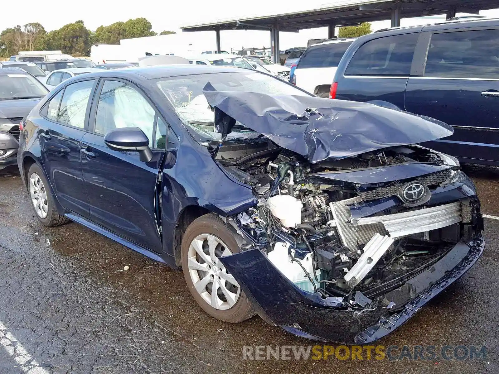 1 Photograph of a damaged car JTDEPRAE4LJ052861 TOYOTA COROLLA 2020