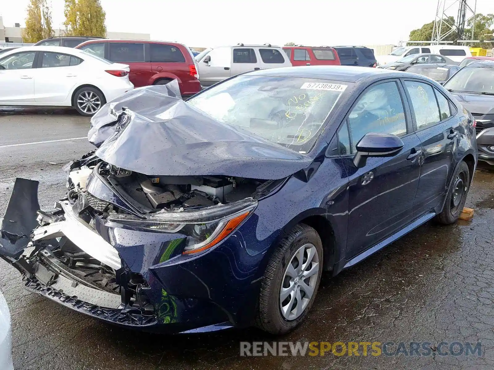 2 Photograph of a damaged car JTDEPRAE4LJ052861 TOYOTA COROLLA 2020