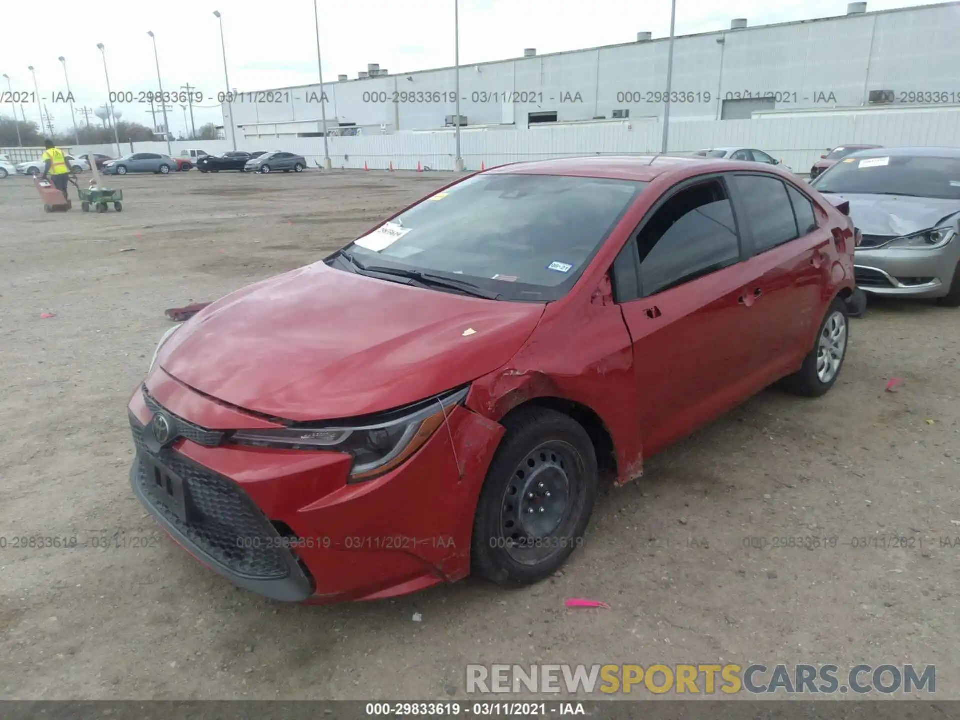 2 Фотография поврежденного автомобиля JTDEPRAE4LJ053394 TOYOTA COROLLA 2020