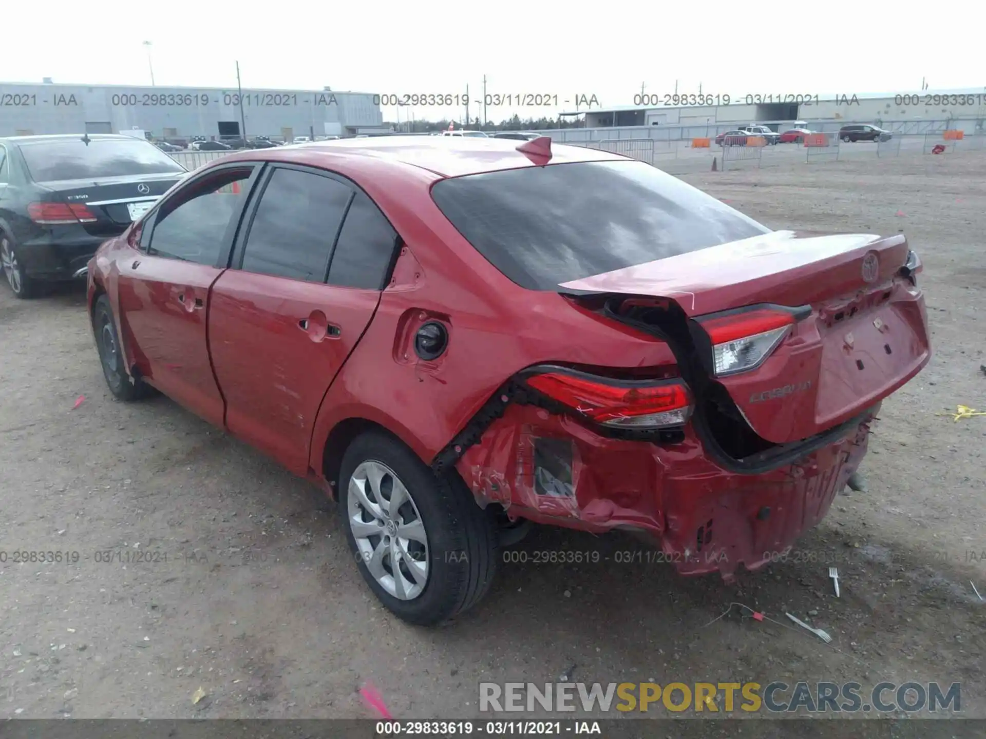 3 Photograph of a damaged car JTDEPRAE4LJ053394 TOYOTA COROLLA 2020