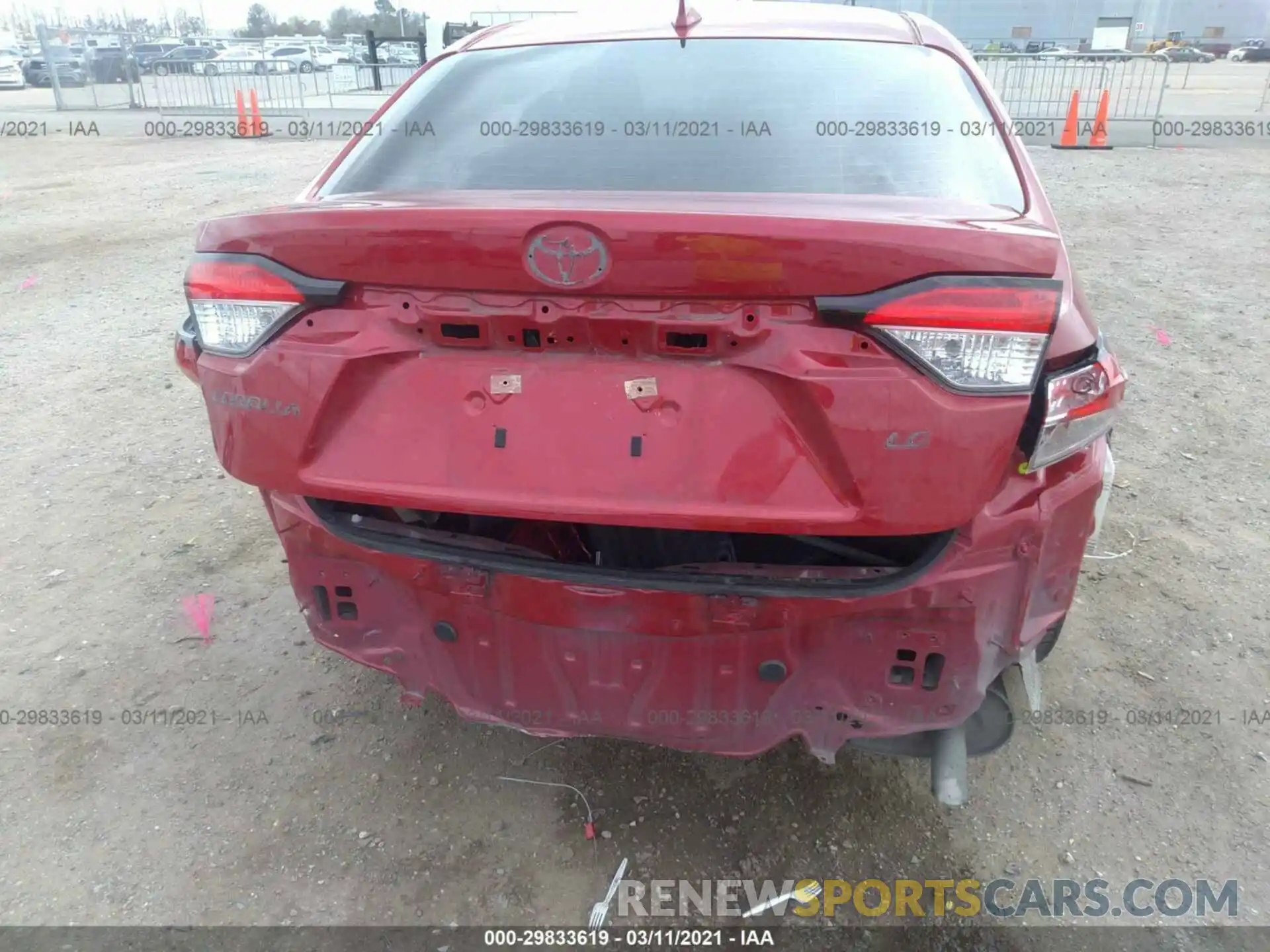 6 Photograph of a damaged car JTDEPRAE4LJ053394 TOYOTA COROLLA 2020