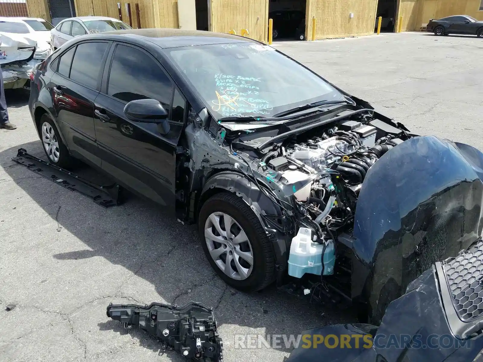 1 Photograph of a damaged car JTDEPRAE4LJ054240 TOYOTA COROLLA 2020