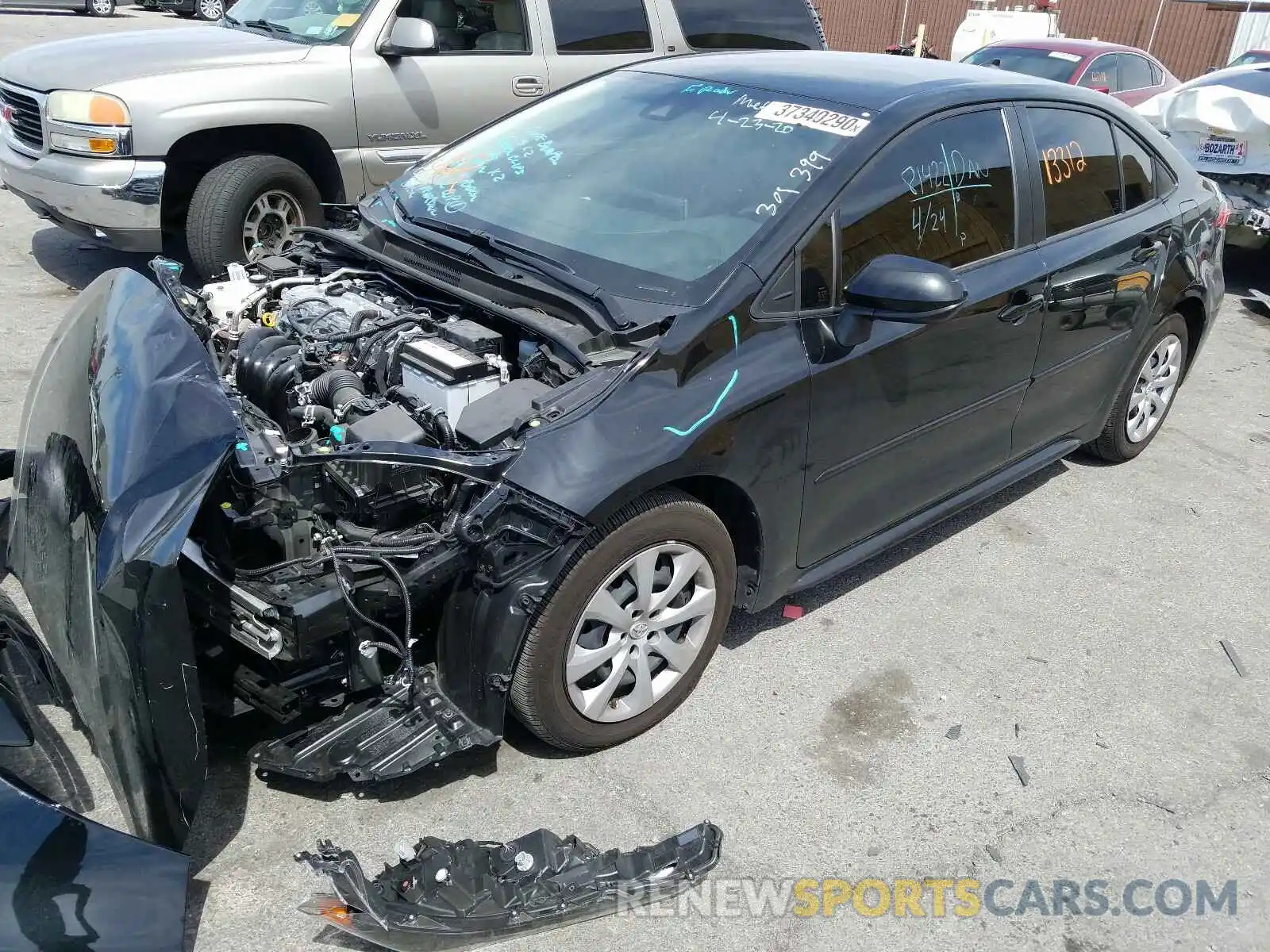 2 Photograph of a damaged car JTDEPRAE4LJ054240 TOYOTA COROLLA 2020