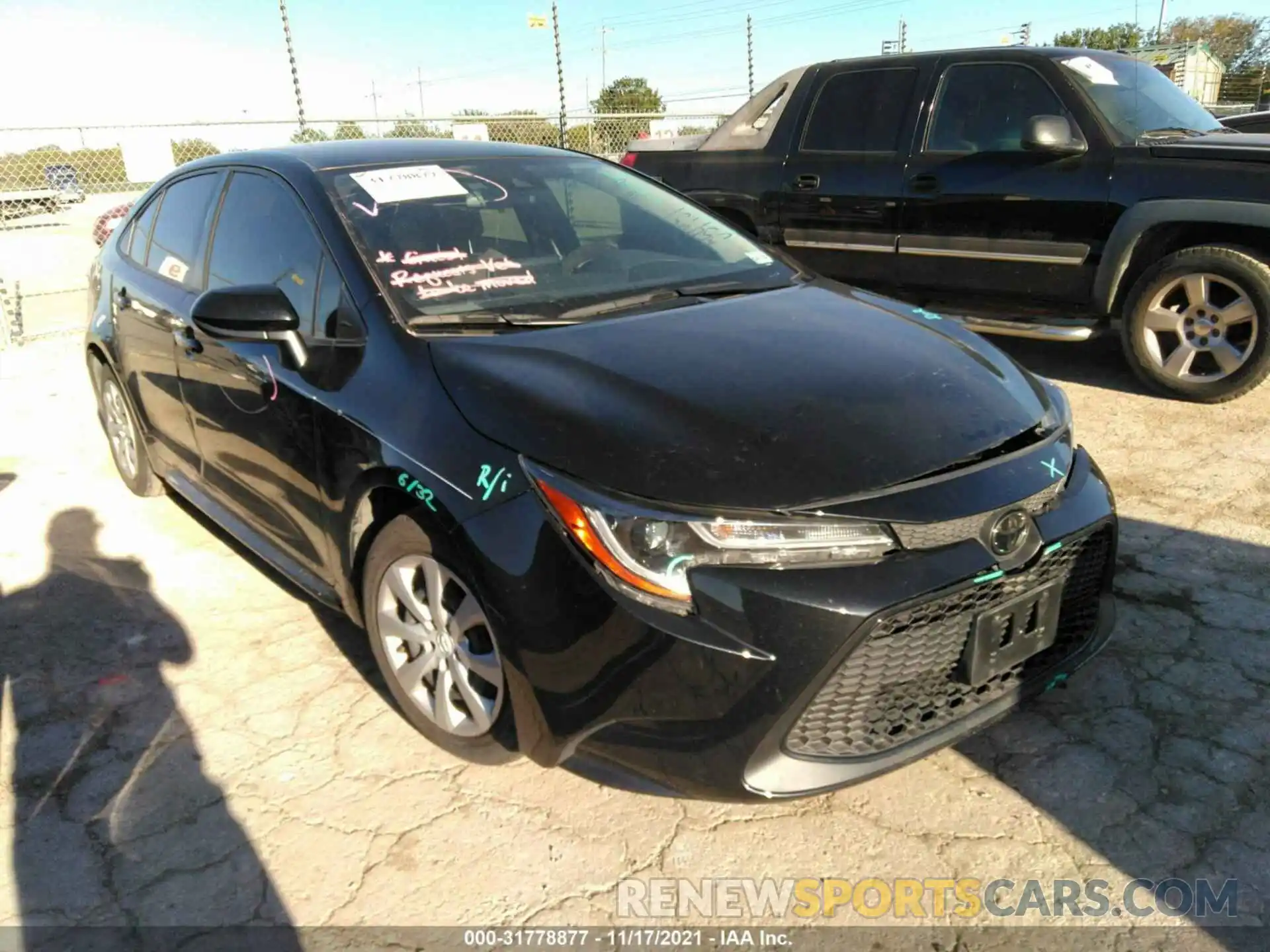 1 Photograph of a damaged car JTDEPRAE4LJ054951 TOYOTA COROLLA 2020