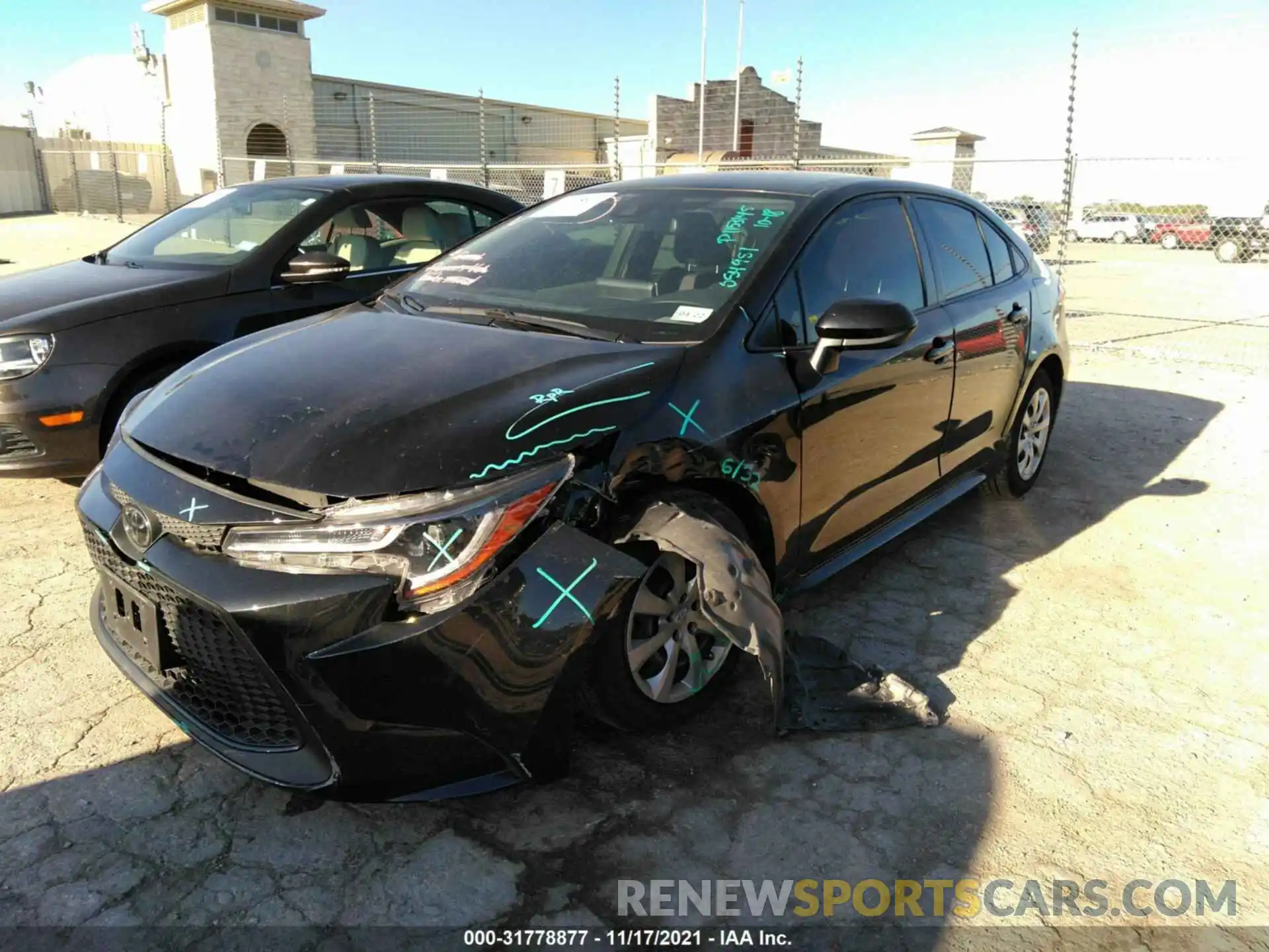 2 Photograph of a damaged car JTDEPRAE4LJ054951 TOYOTA COROLLA 2020