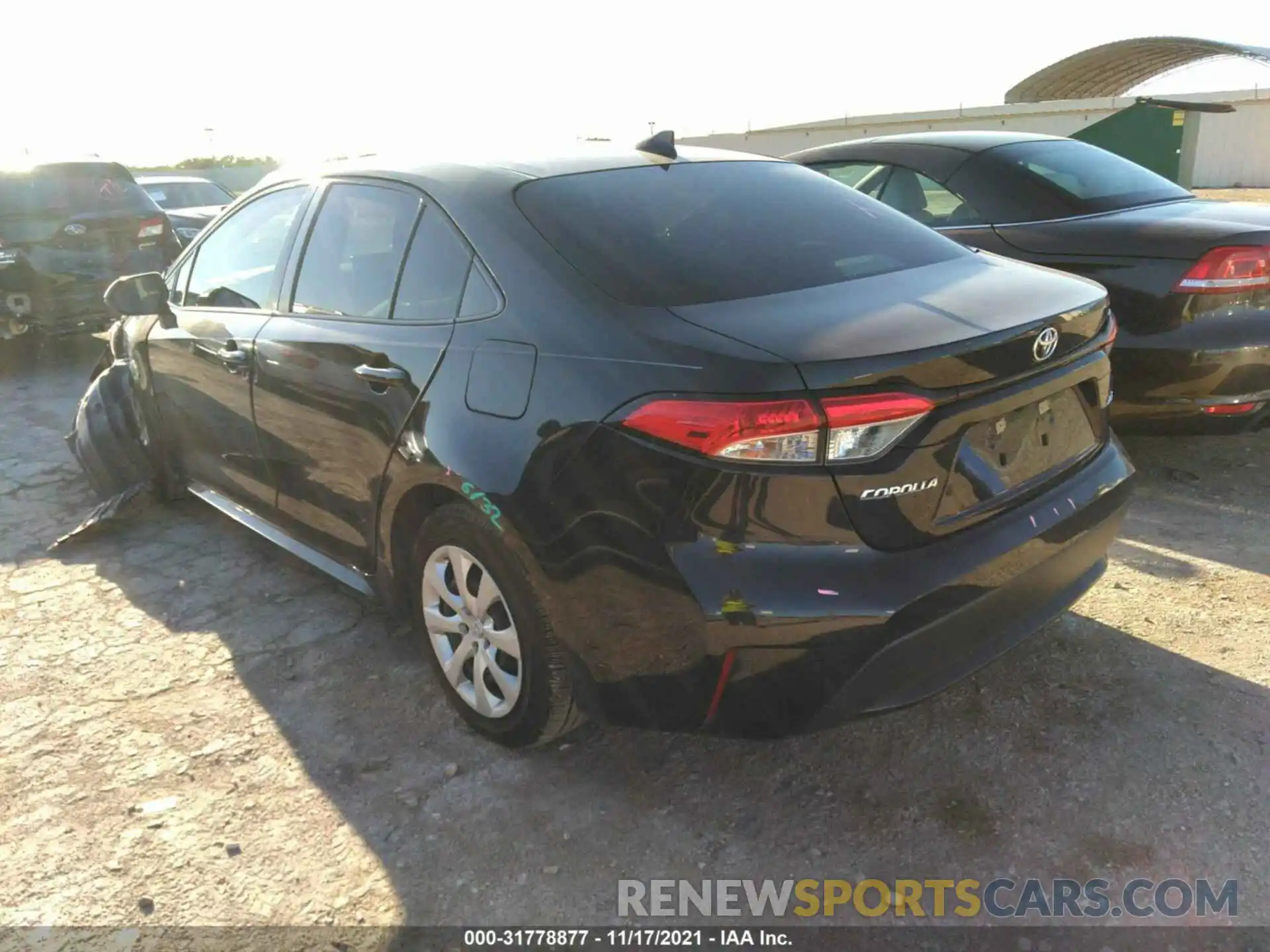 3 Photograph of a damaged car JTDEPRAE4LJ054951 TOYOTA COROLLA 2020