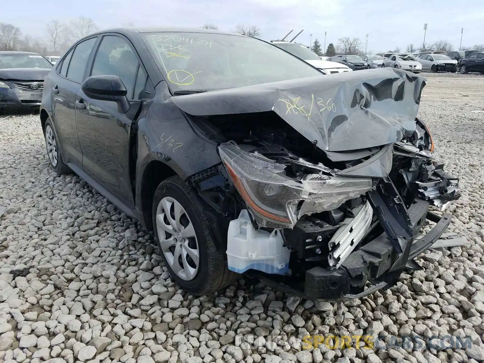 1 Photograph of a damaged car JTDEPRAE4LJ055159 TOYOTA COROLLA 2020