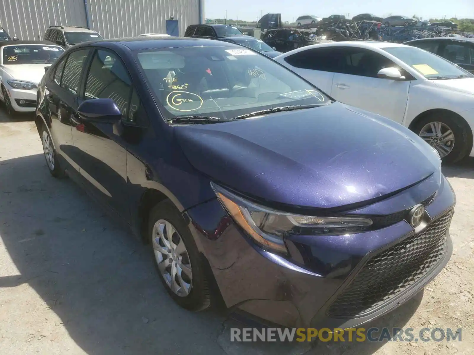 1 Photograph of a damaged car JTDEPRAE4LJ056084 TOYOTA COROLLA 2020