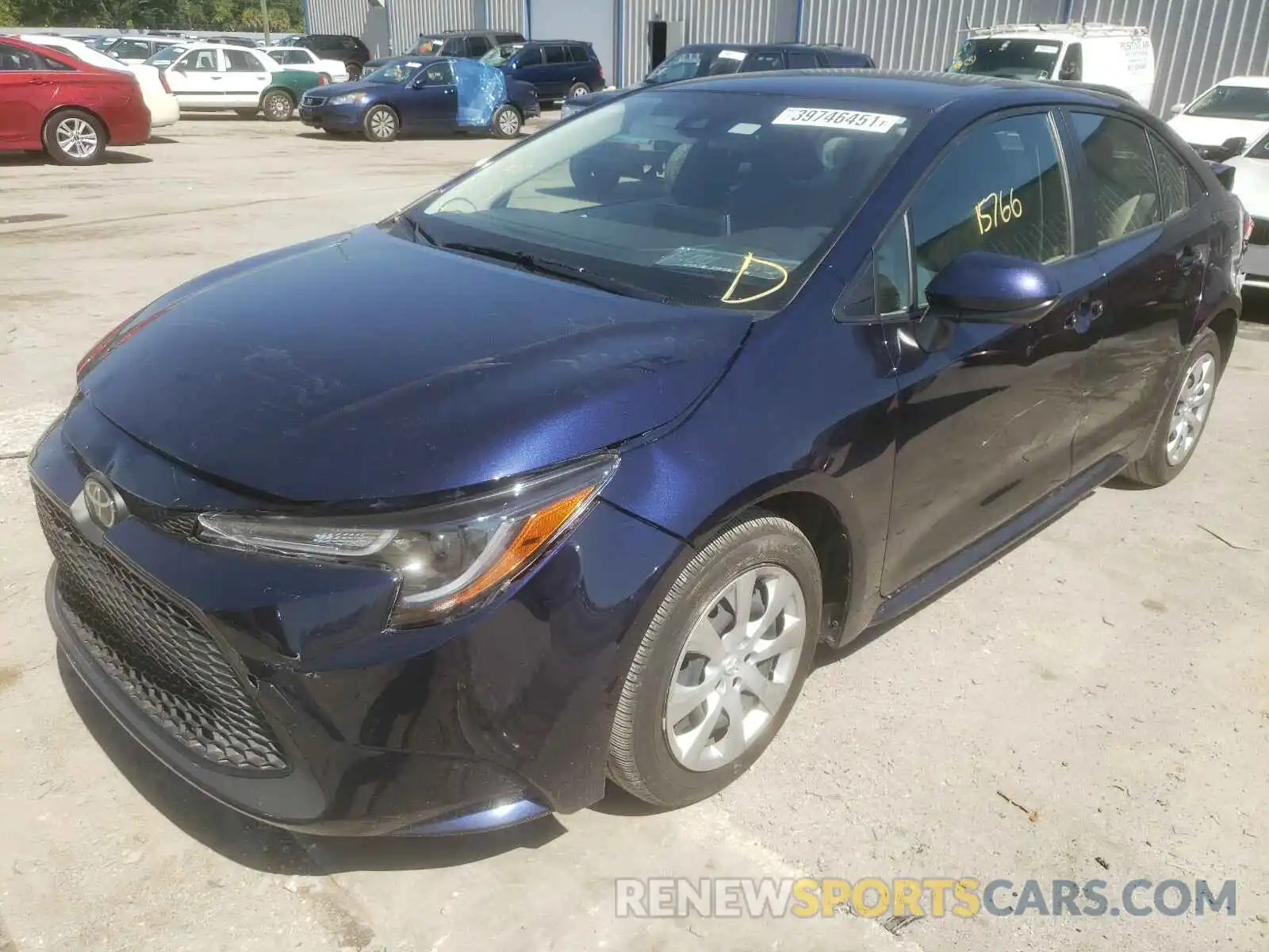 2 Photograph of a damaged car JTDEPRAE4LJ056084 TOYOTA COROLLA 2020