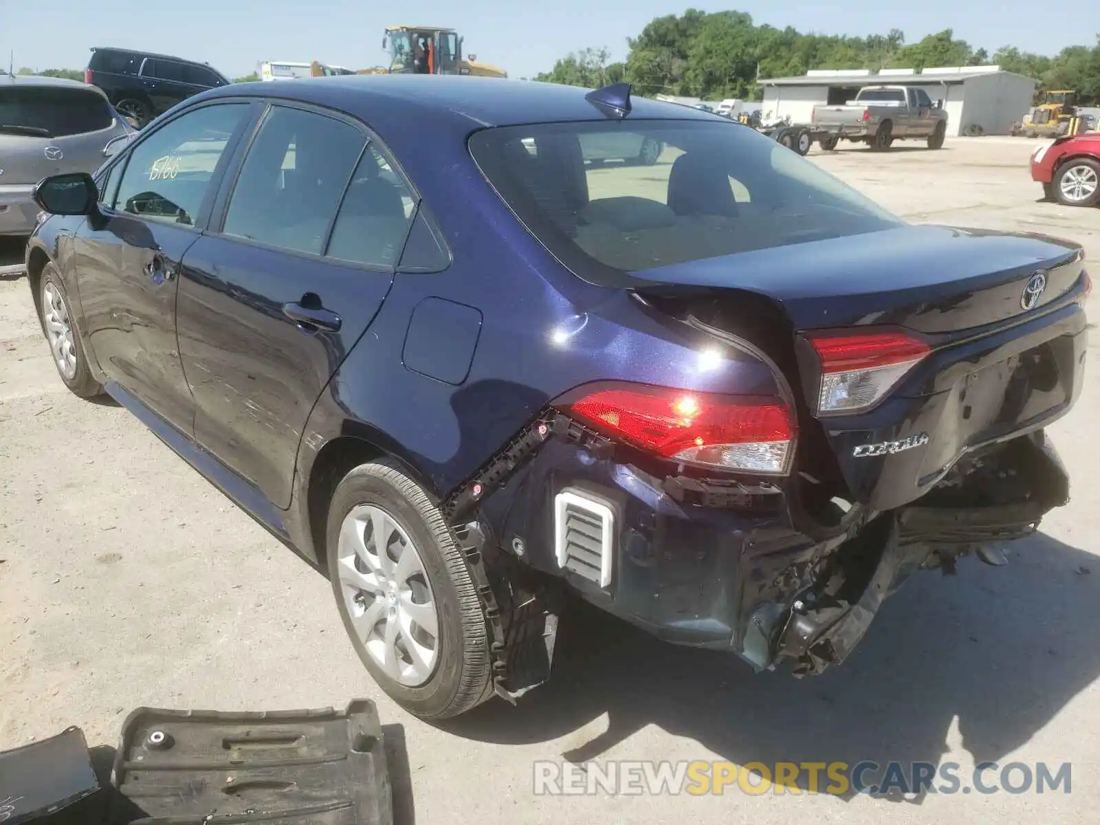 3 Photograph of a damaged car JTDEPRAE4LJ056084 TOYOTA COROLLA 2020