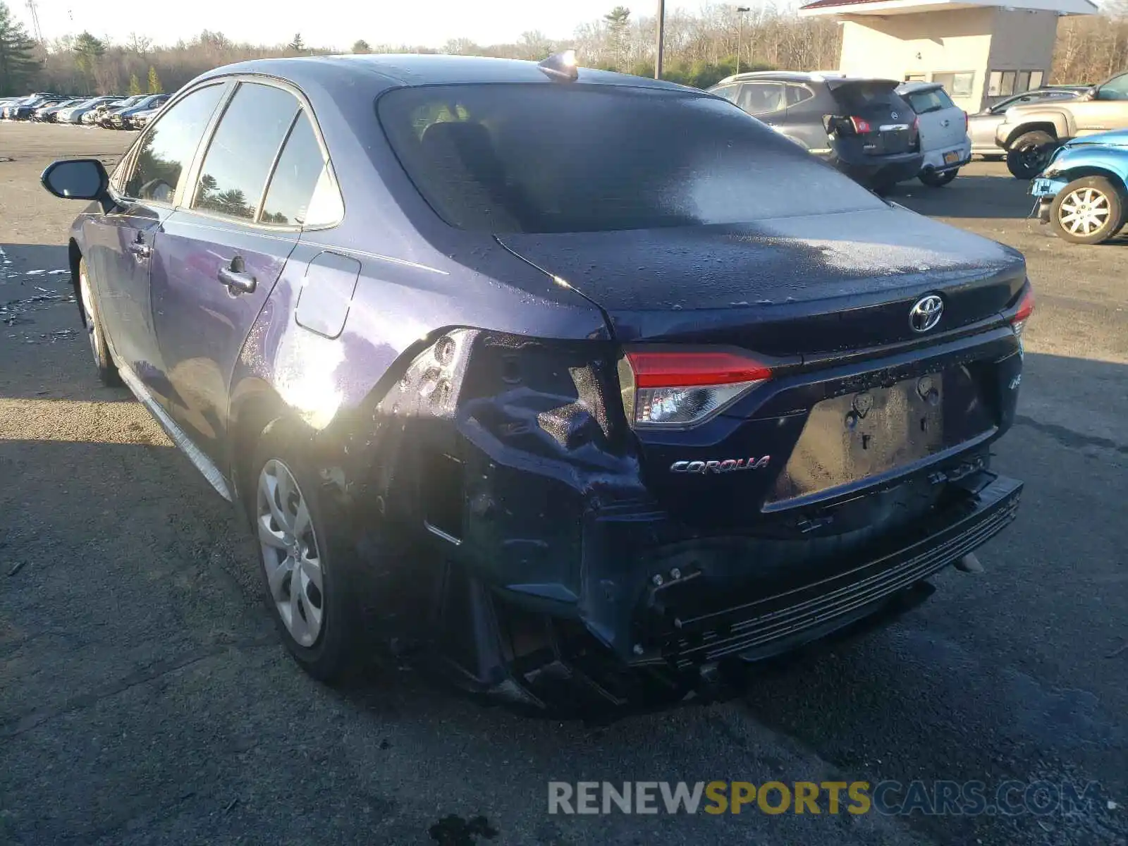 3 Photograph of a damaged car JTDEPRAE4LJ056621 TOYOTA COROLLA 2020