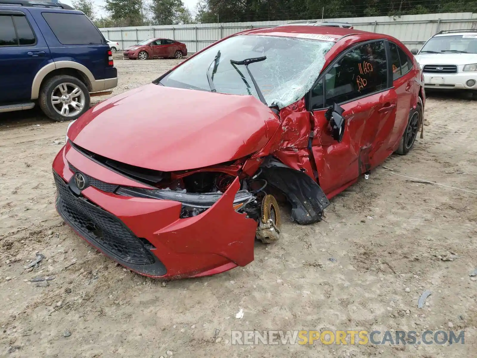 2 Photograph of a damaged car JTDEPRAE4LJ057610 TOYOTA COROLLA 2020