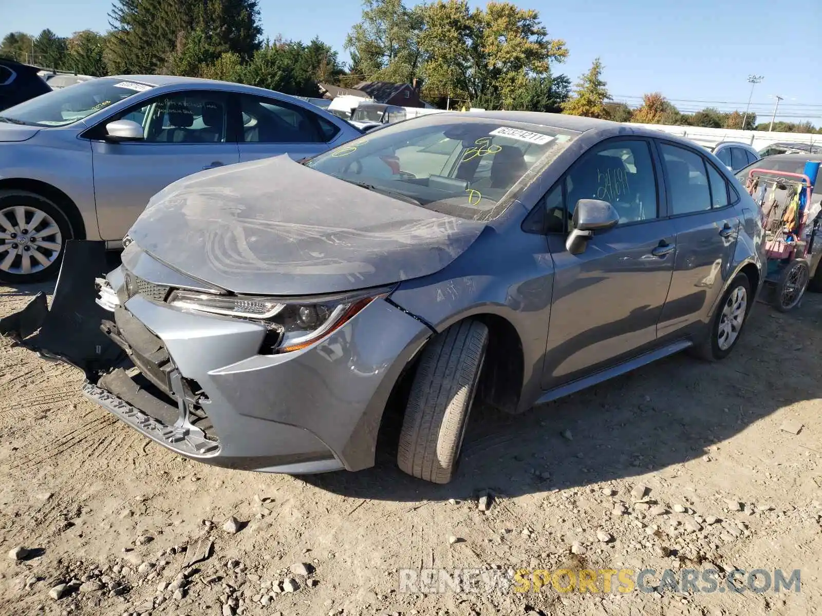 2 Photograph of a damaged car JTDEPRAE4LJ057929 TOYOTA COROLLA 2020