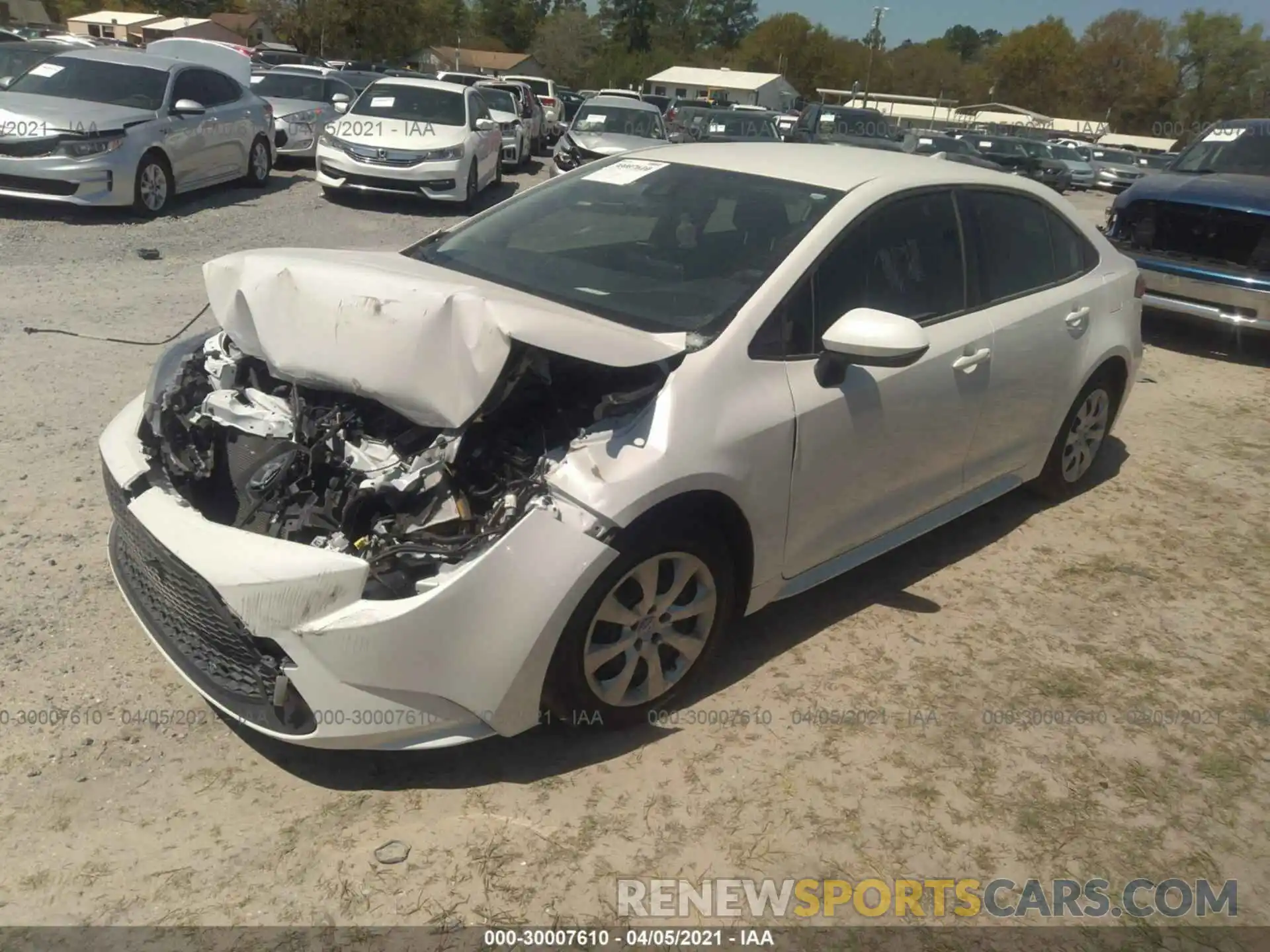 2 Photograph of a damaged car JTDEPRAE4LJ058112 TOYOTA COROLLA 2020