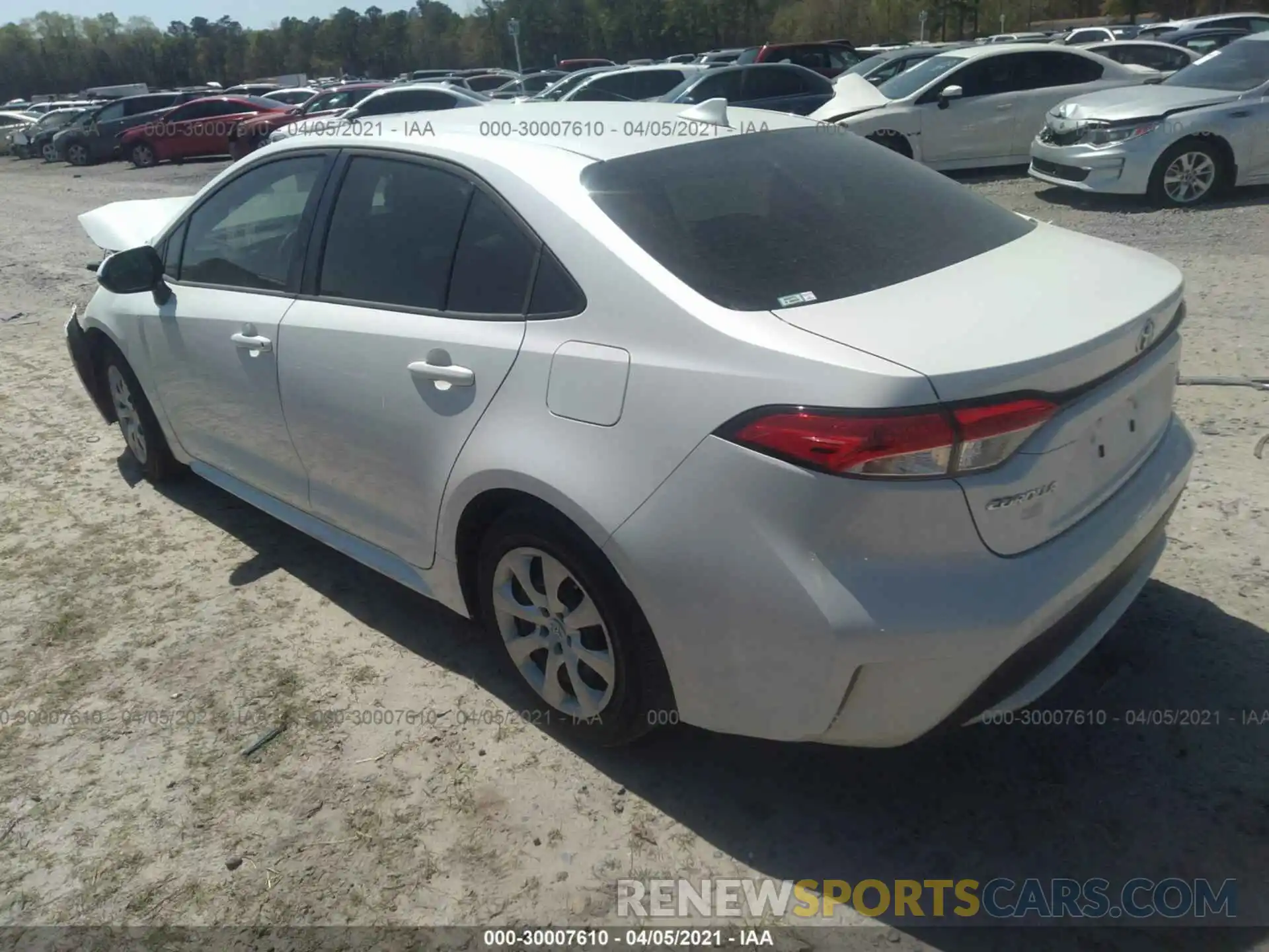 3 Photograph of a damaged car JTDEPRAE4LJ058112 TOYOTA COROLLA 2020