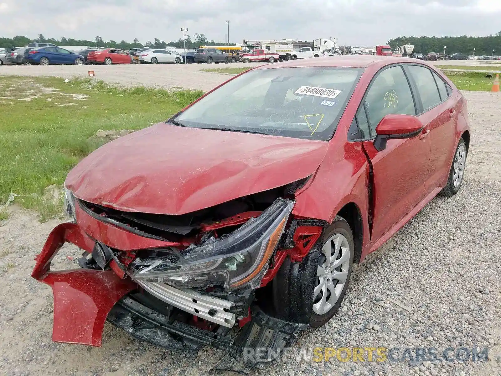 2 Photograph of a damaged car JTDEPRAE4LJ058479 TOYOTA COROLLA 2020